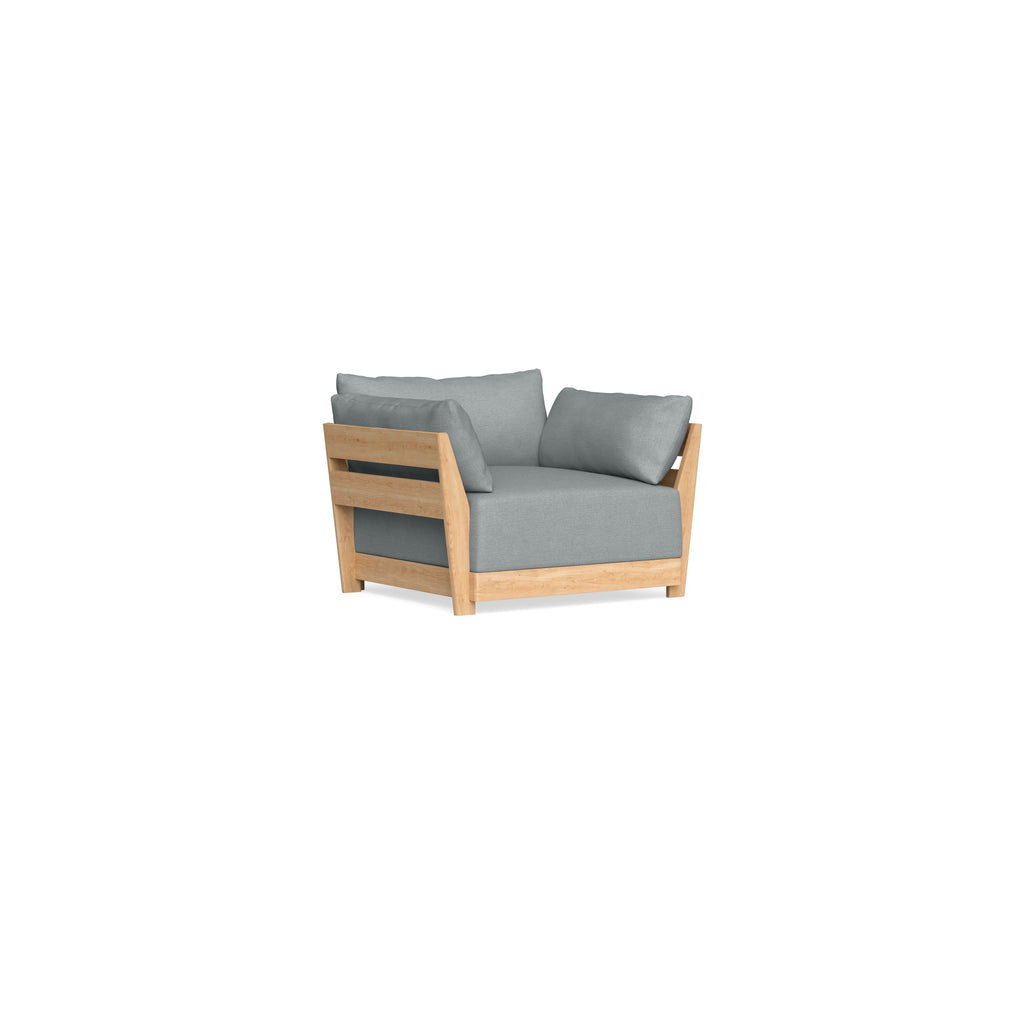 Modular Bondi Latte Armchair in Light Steel | Classic Blend