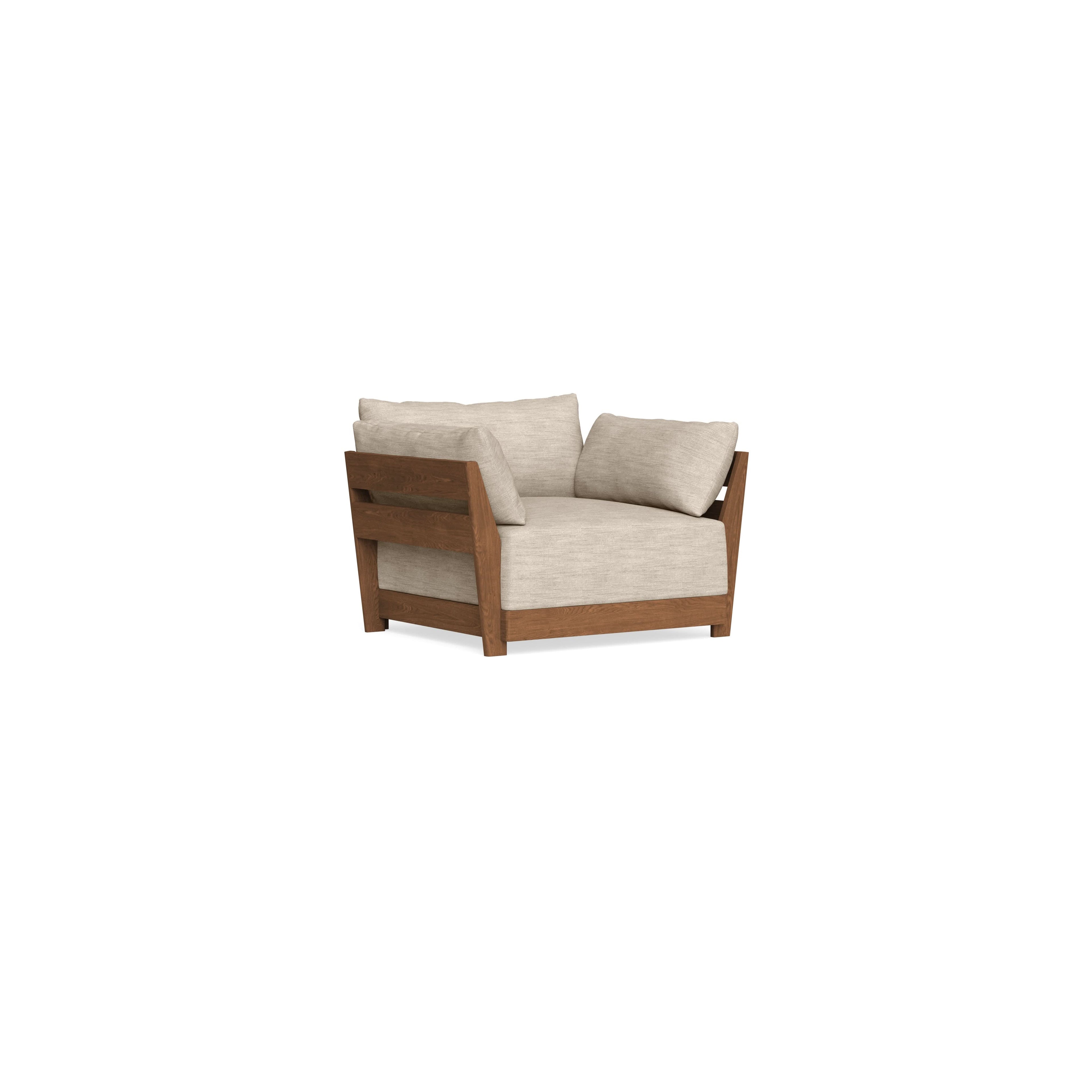 Modular Bondi Espresso Armchair in Wheat | Classic Blend