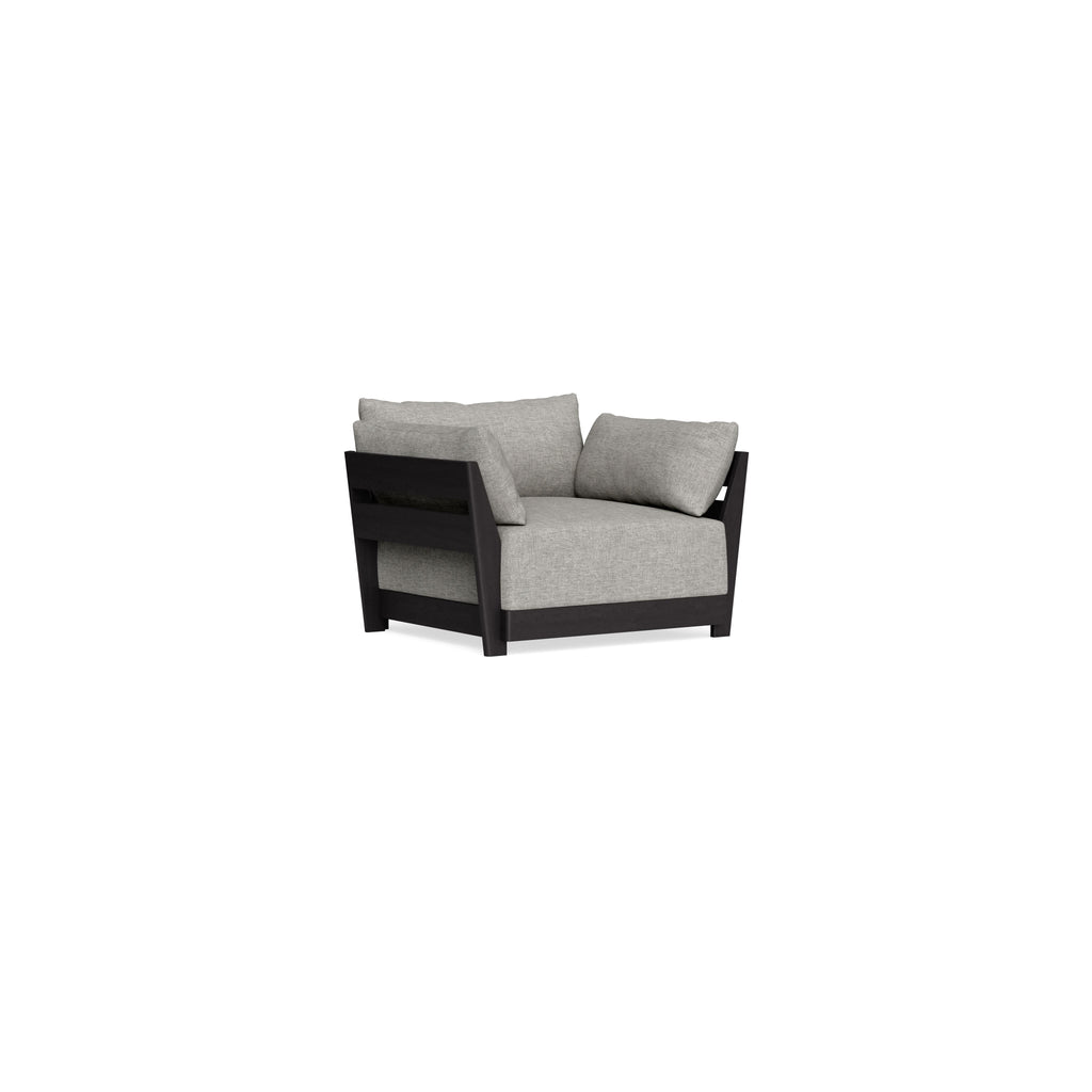 Modular Bondi Black Armchair in Fog | Memory Foam Blend