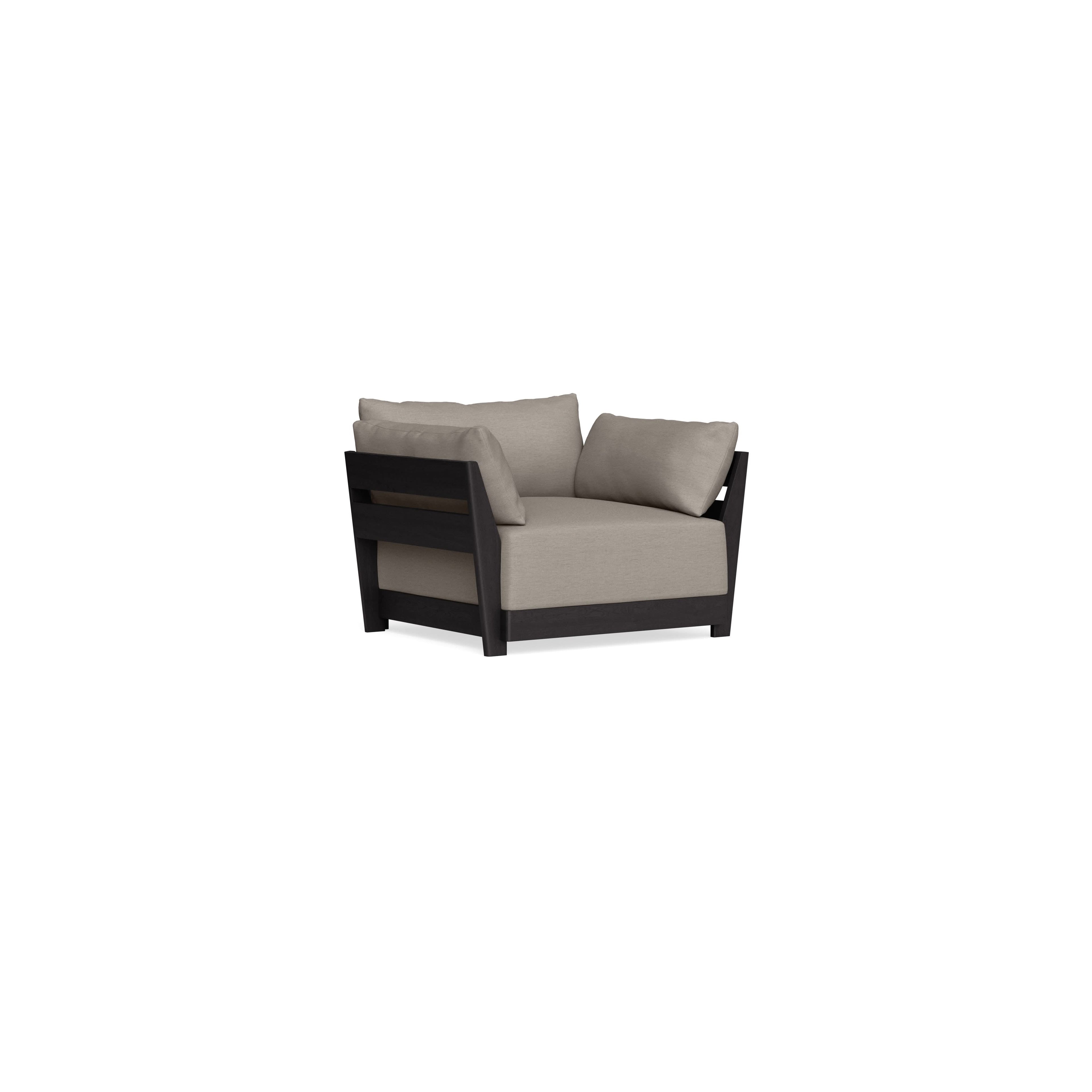 Modular Bondi Black Armchair in Cinder Gray | Memory Foam Blend