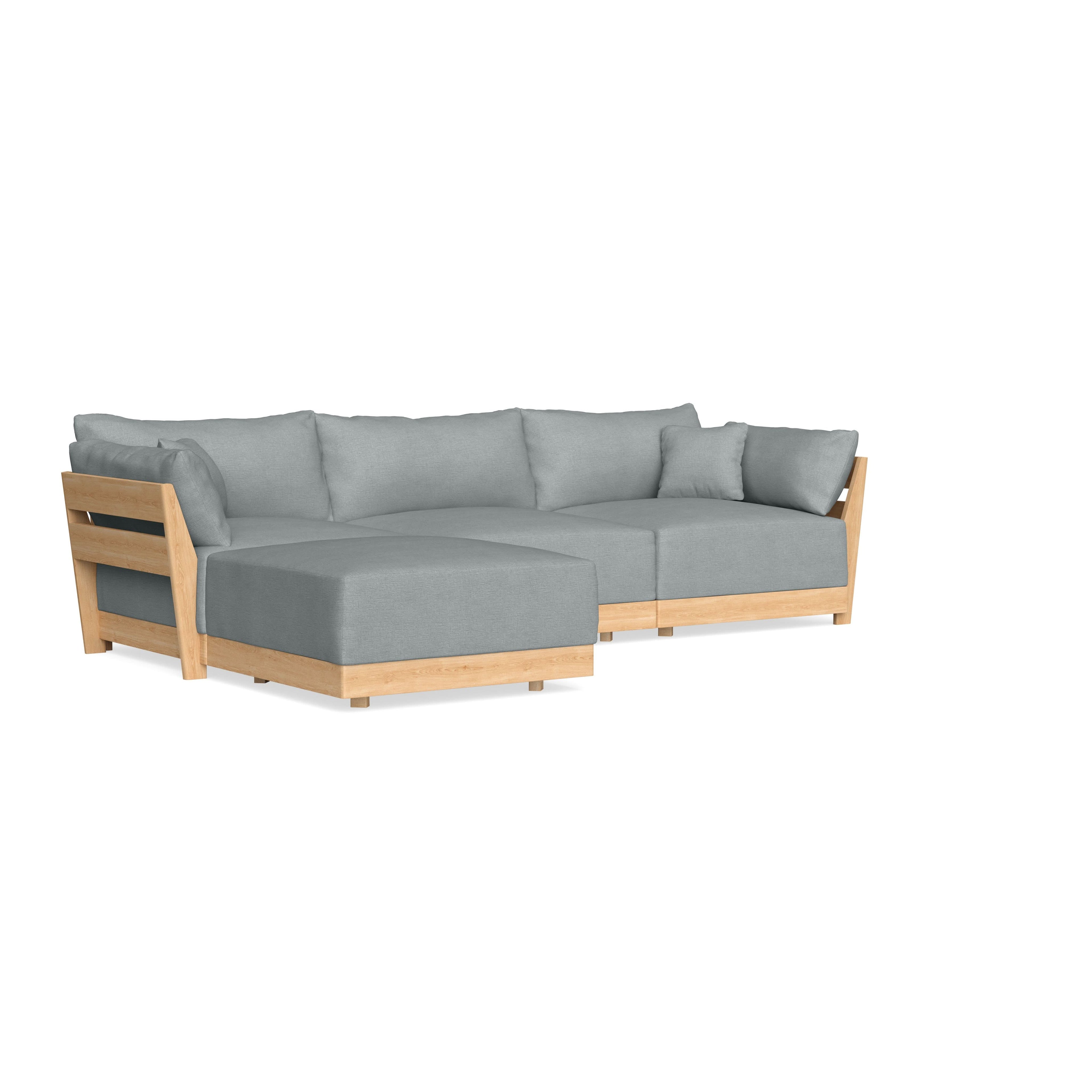 Slipcover Only - Modular Bondi 3-Seater Sectional in Light Steel