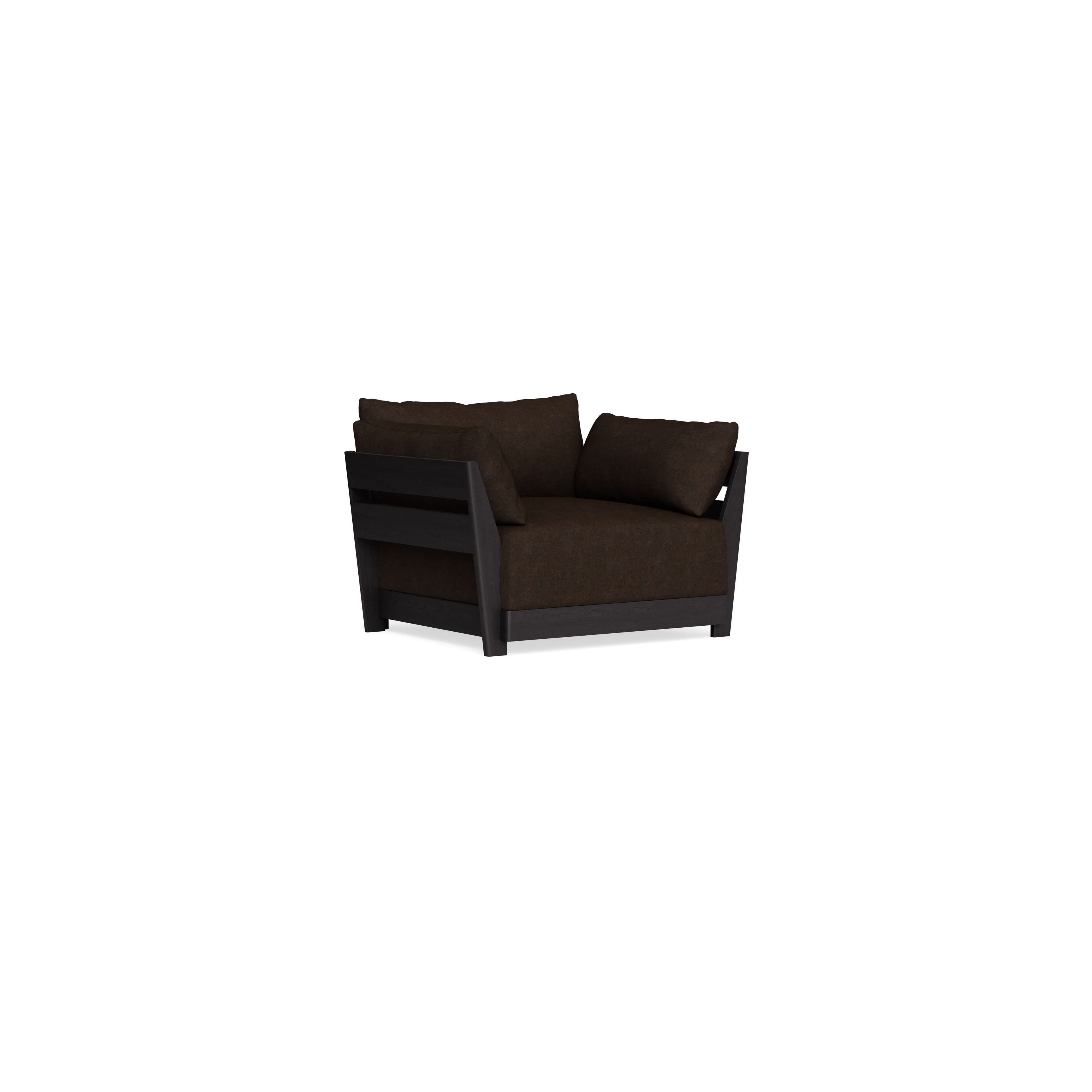 Modular Bondi Black Armchair in Espresso | Memory Foam Blend