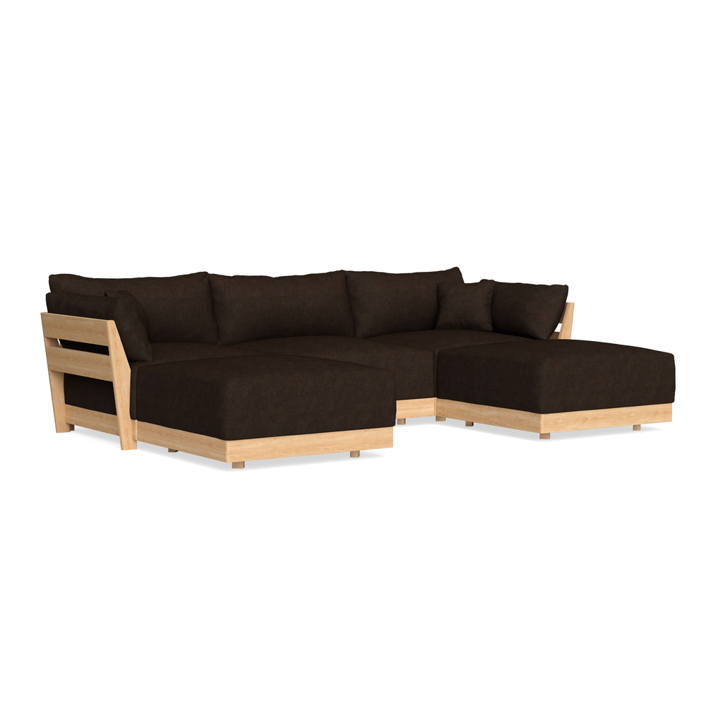 Slipcover Only - Modular Bondi 3-Seater U-Sectional in Espresso