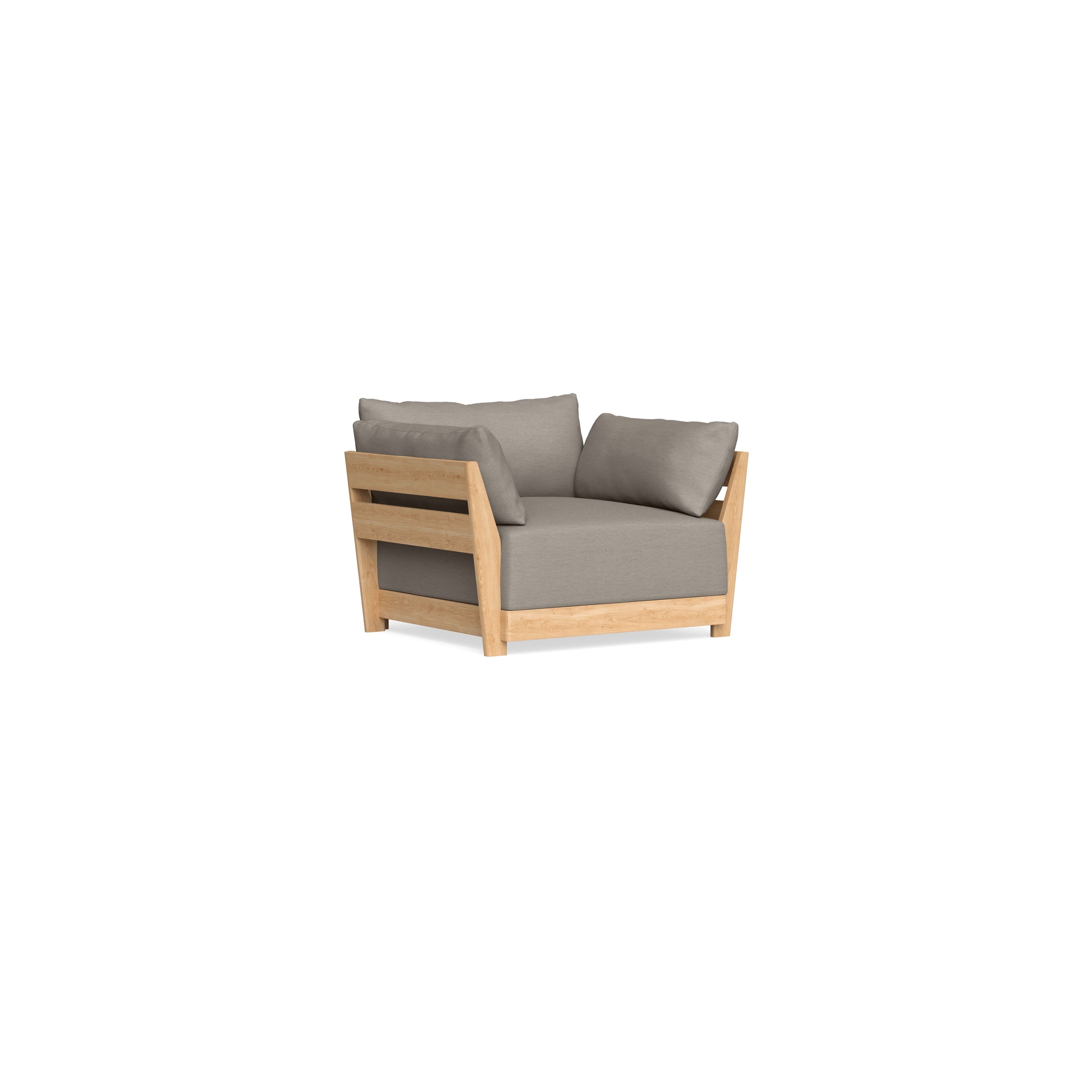 Modular Bondi Latte Armchair in Cinder Gray | Memory Foam Blend