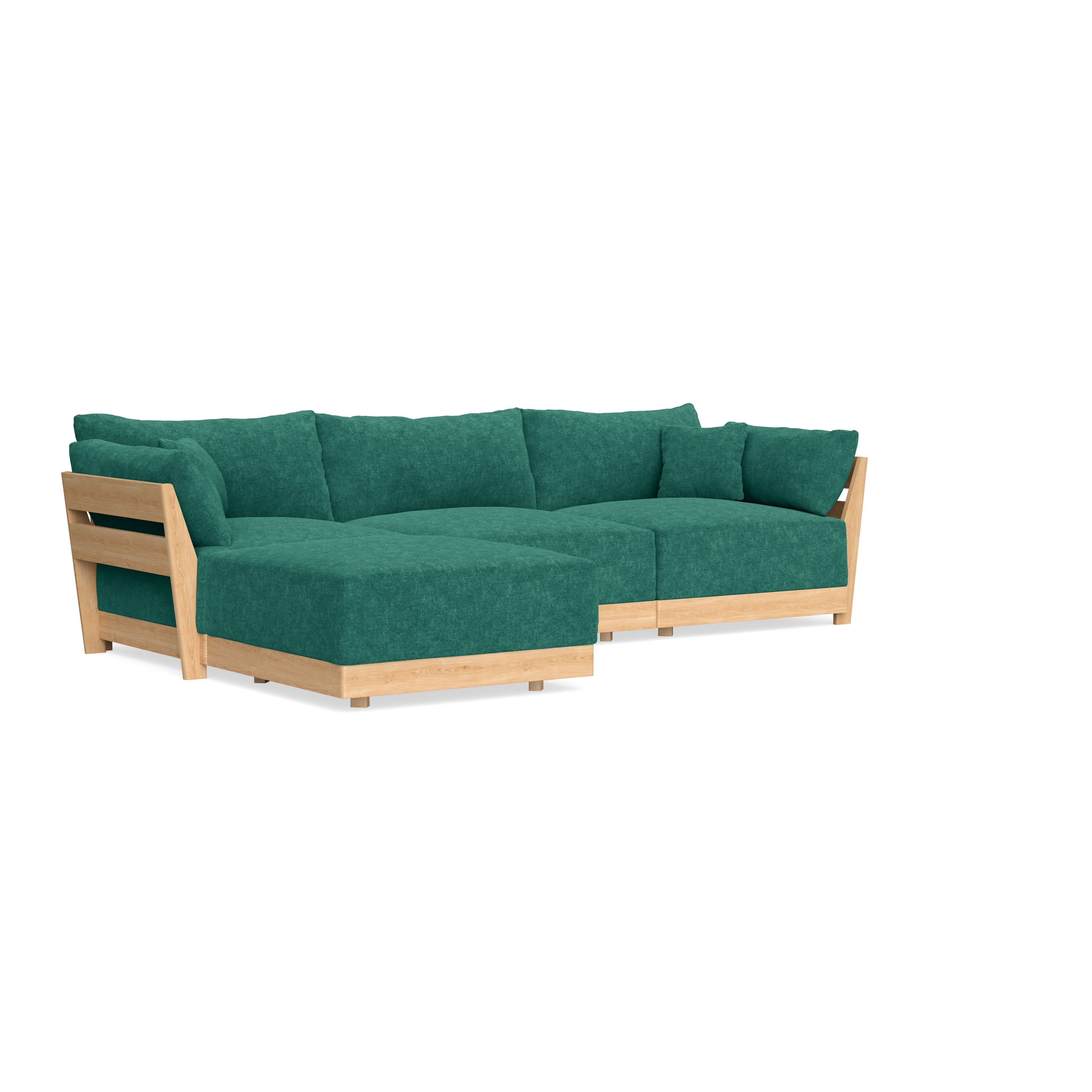 Slipcover Only - Modular Bondi 3-Seater Sectional in Jade Green