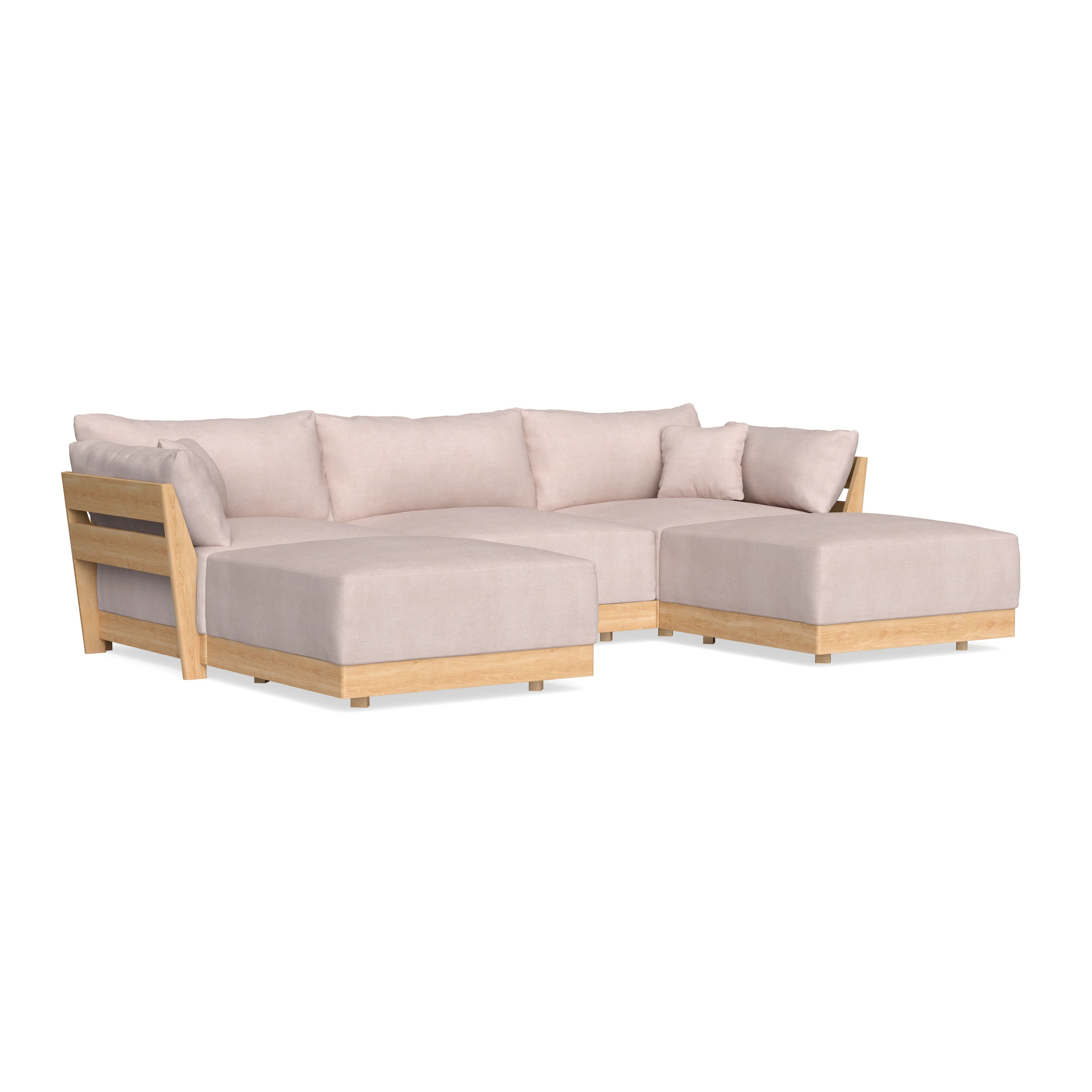 Slipcover Only - Modular Bondi 3-Seater U-Sectional in Blush