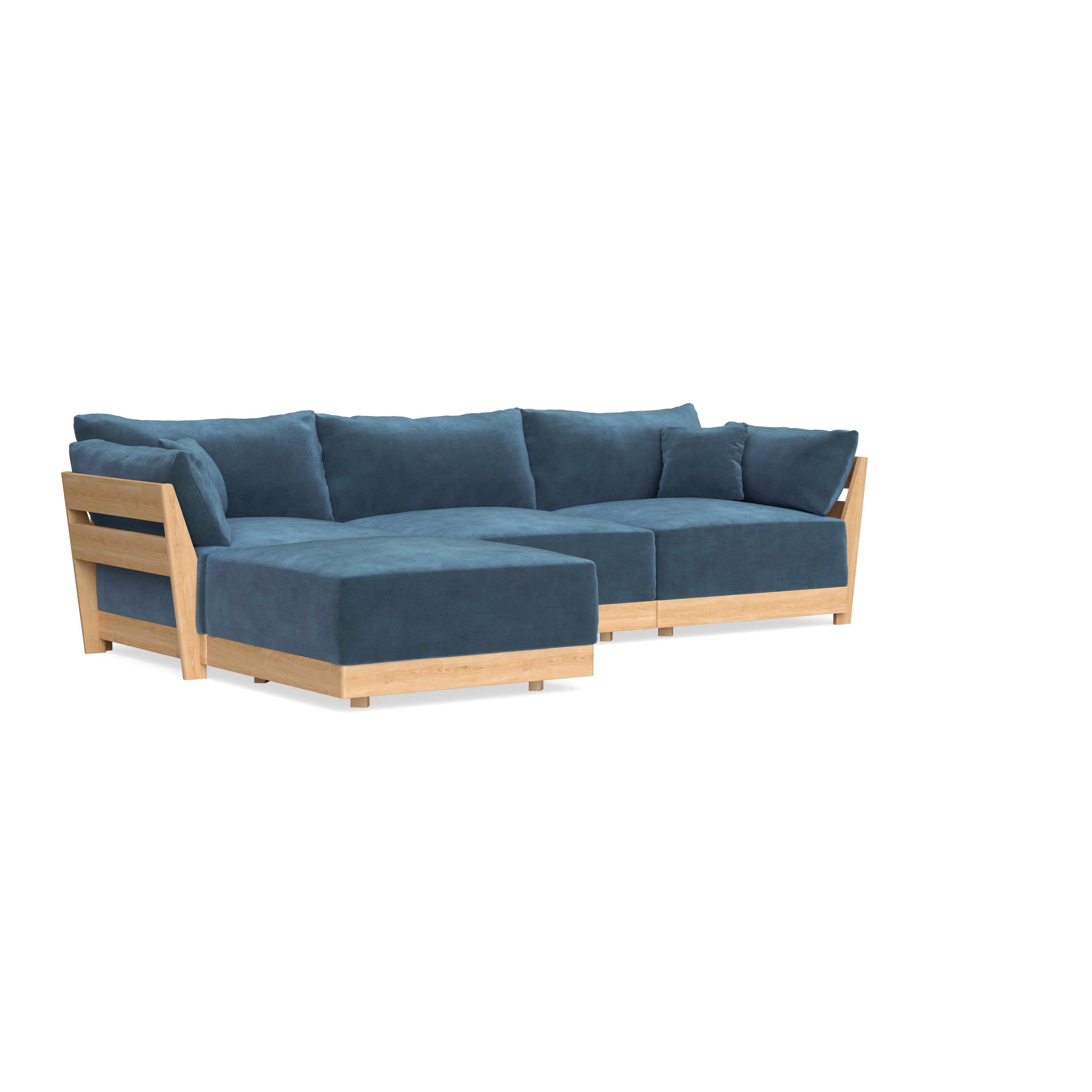 Slipcover Only - Modular Bondi 3-Seater Sectional in Oxford Blue