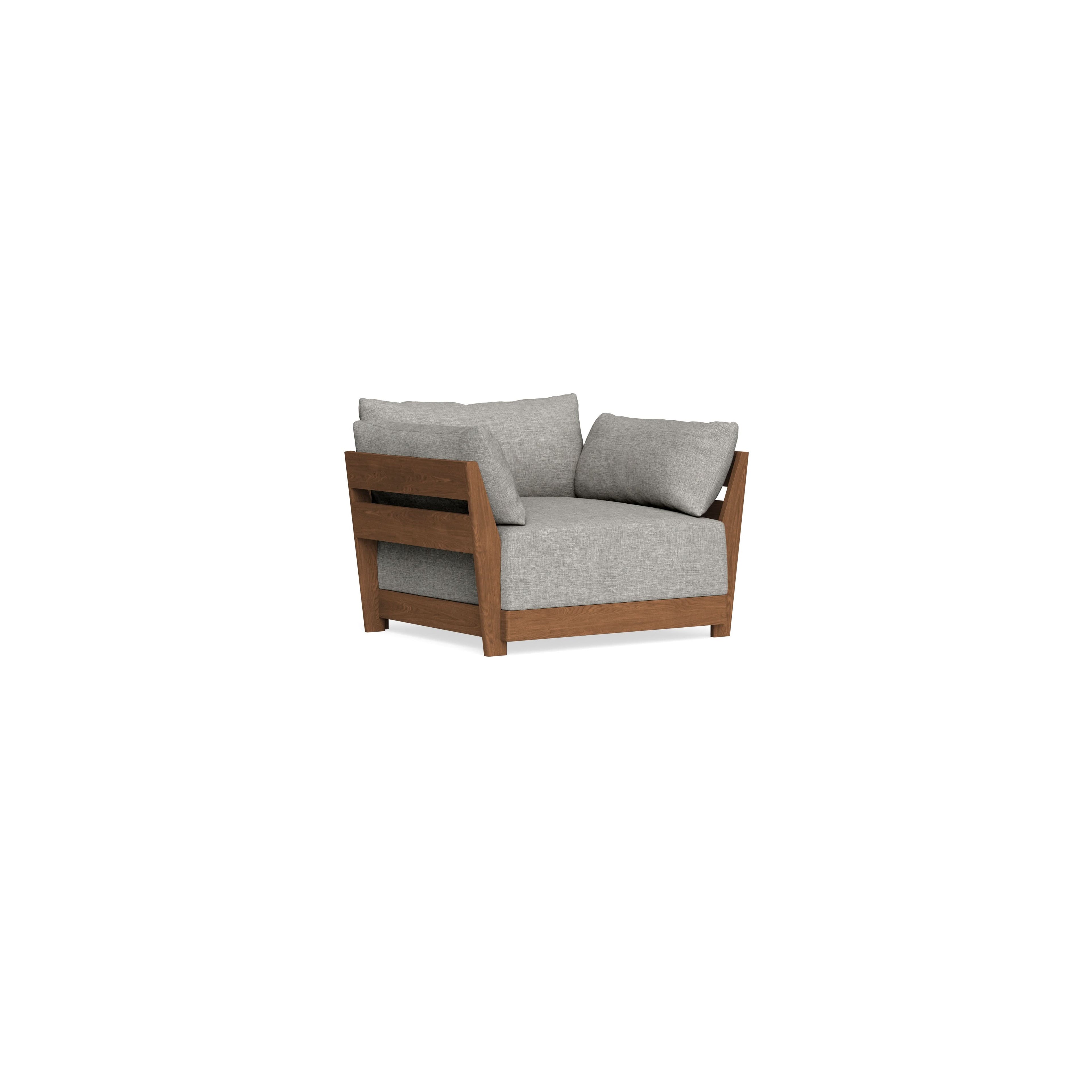 Modular Bondi Espresso Armchair in Fog | Classic Blend