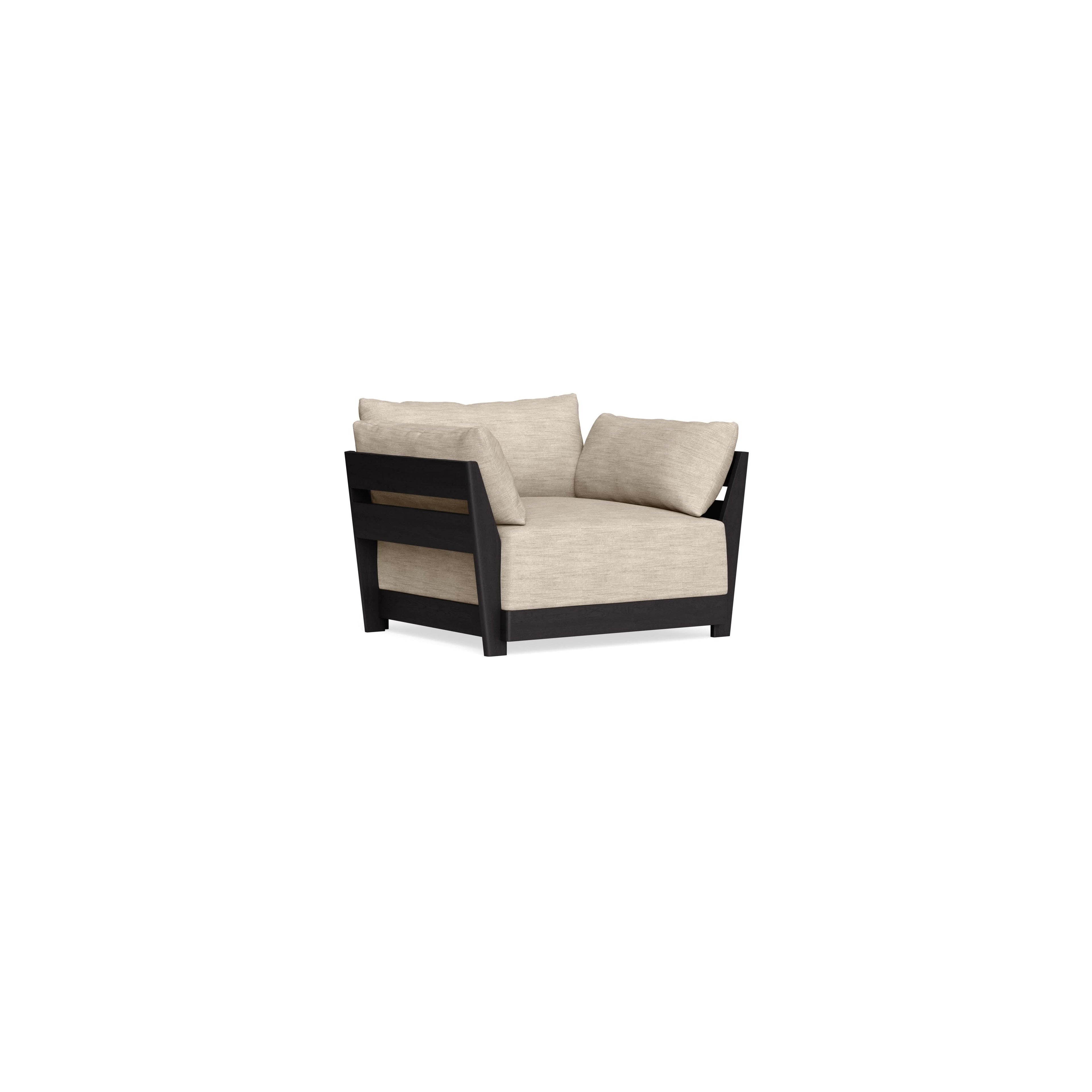 Modular Bondi Black Armchair in Wheat | Classic Blend