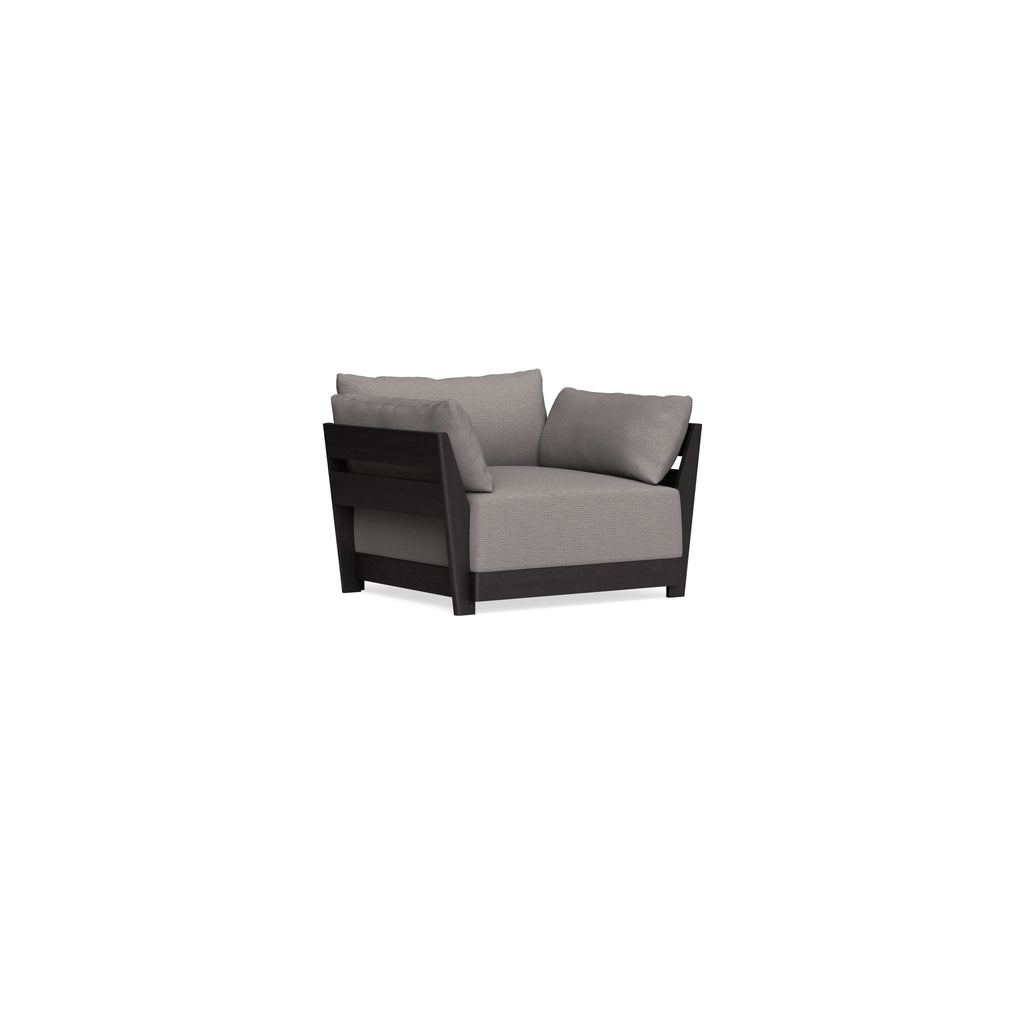 Modular Bondi Black Armchair in Cement | Memory Foam Blend
