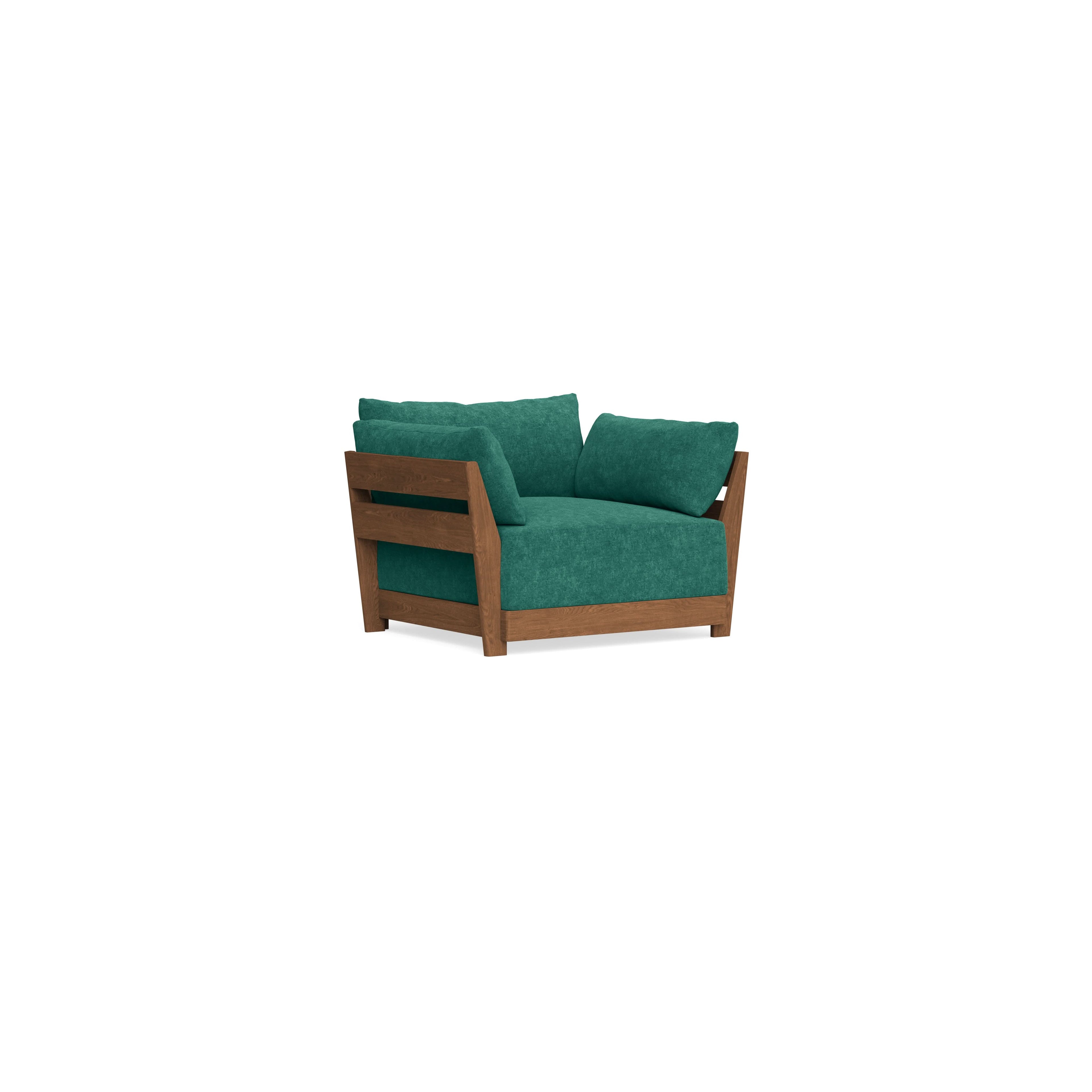 Modular Bondi Espresso Armchair in Jade Green | Classic Blend