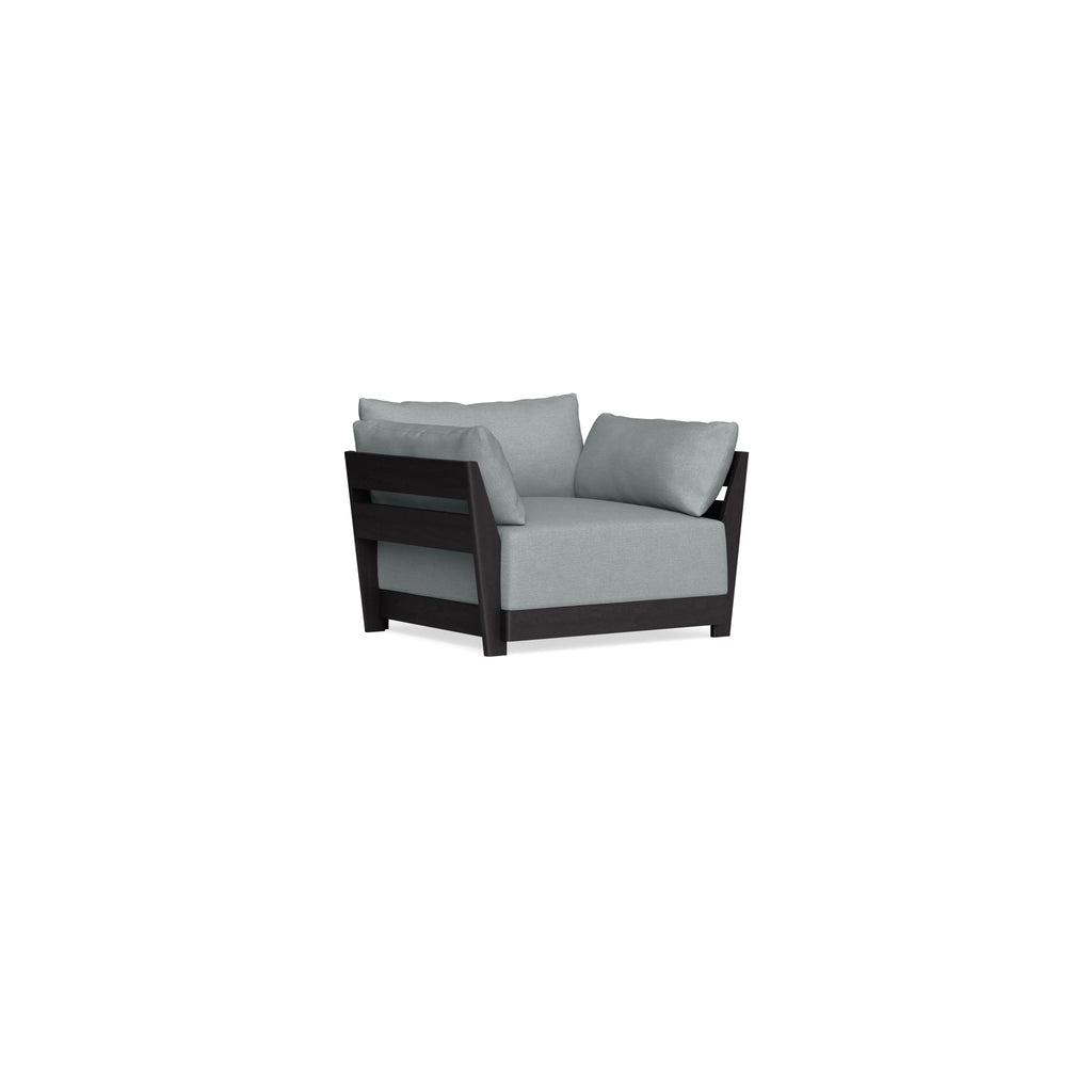 Modular Bondi Black Armchair in Light Steel | Classic Blend