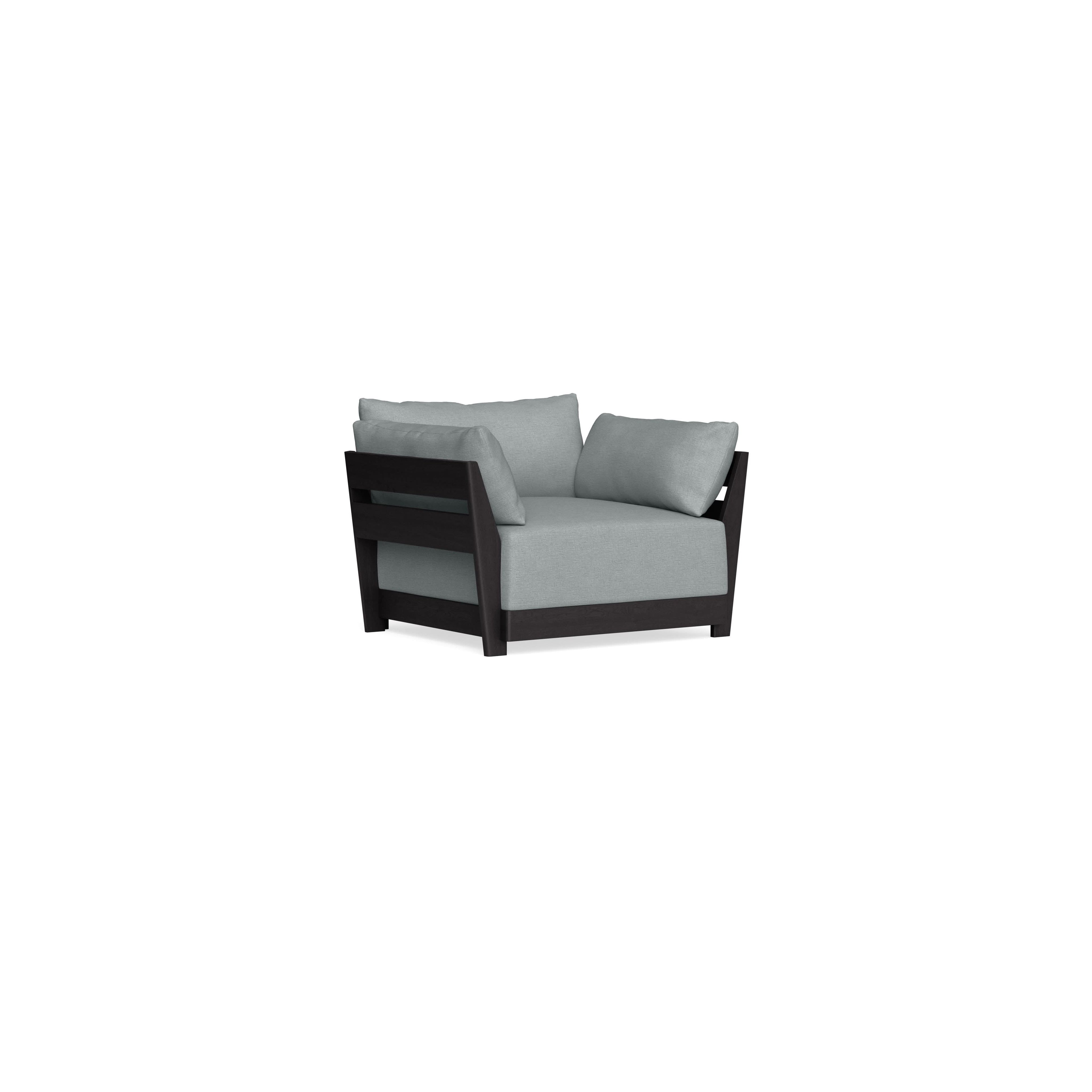 Modular Bondi Black Armchair in Light Steel | Classic Blend