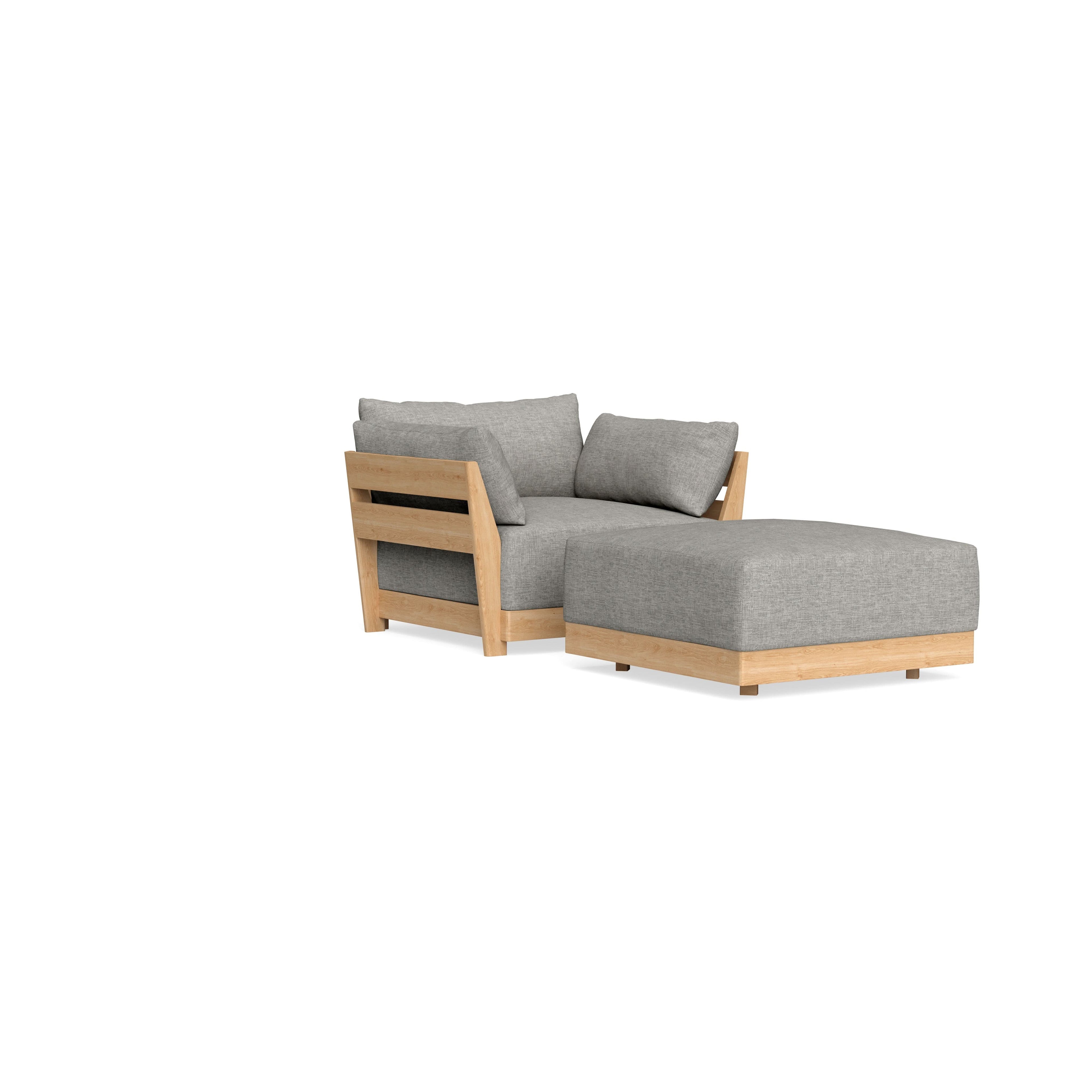 Slipcover Only - Modular Bondi Armchair + Ottoman in Fog