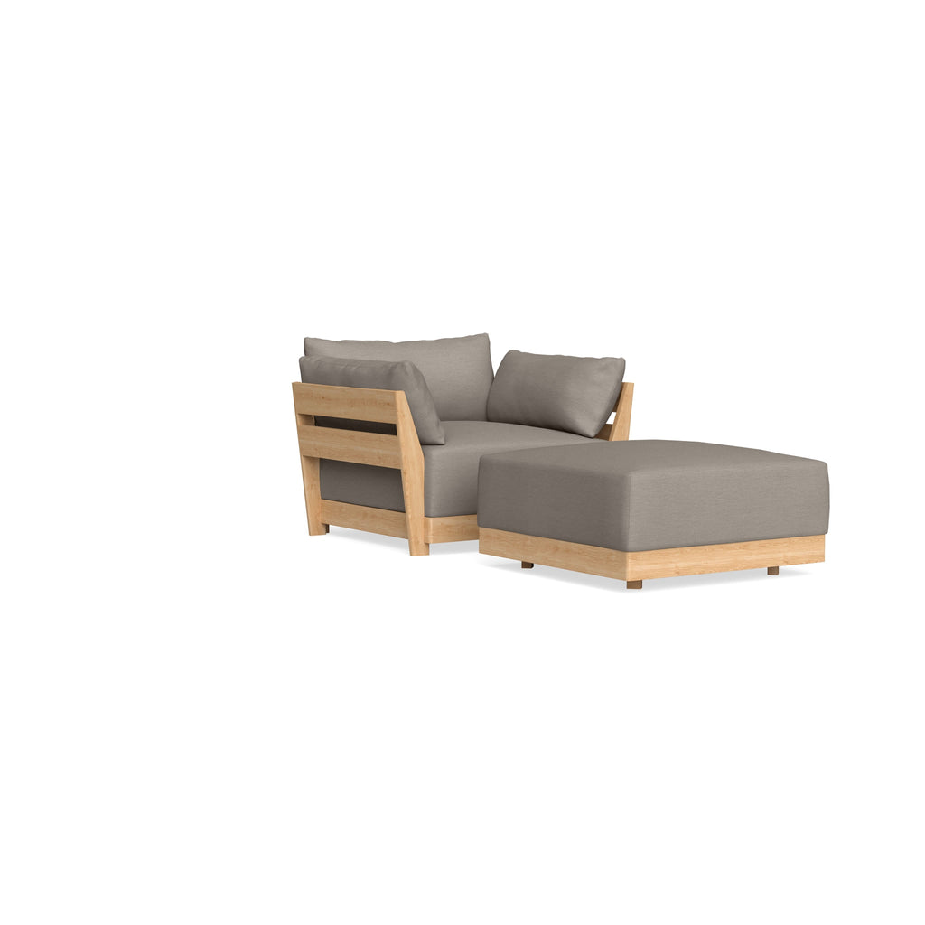 Slipcover Only - Modular Bondi Armchair + Ottoman in Cinder Gray