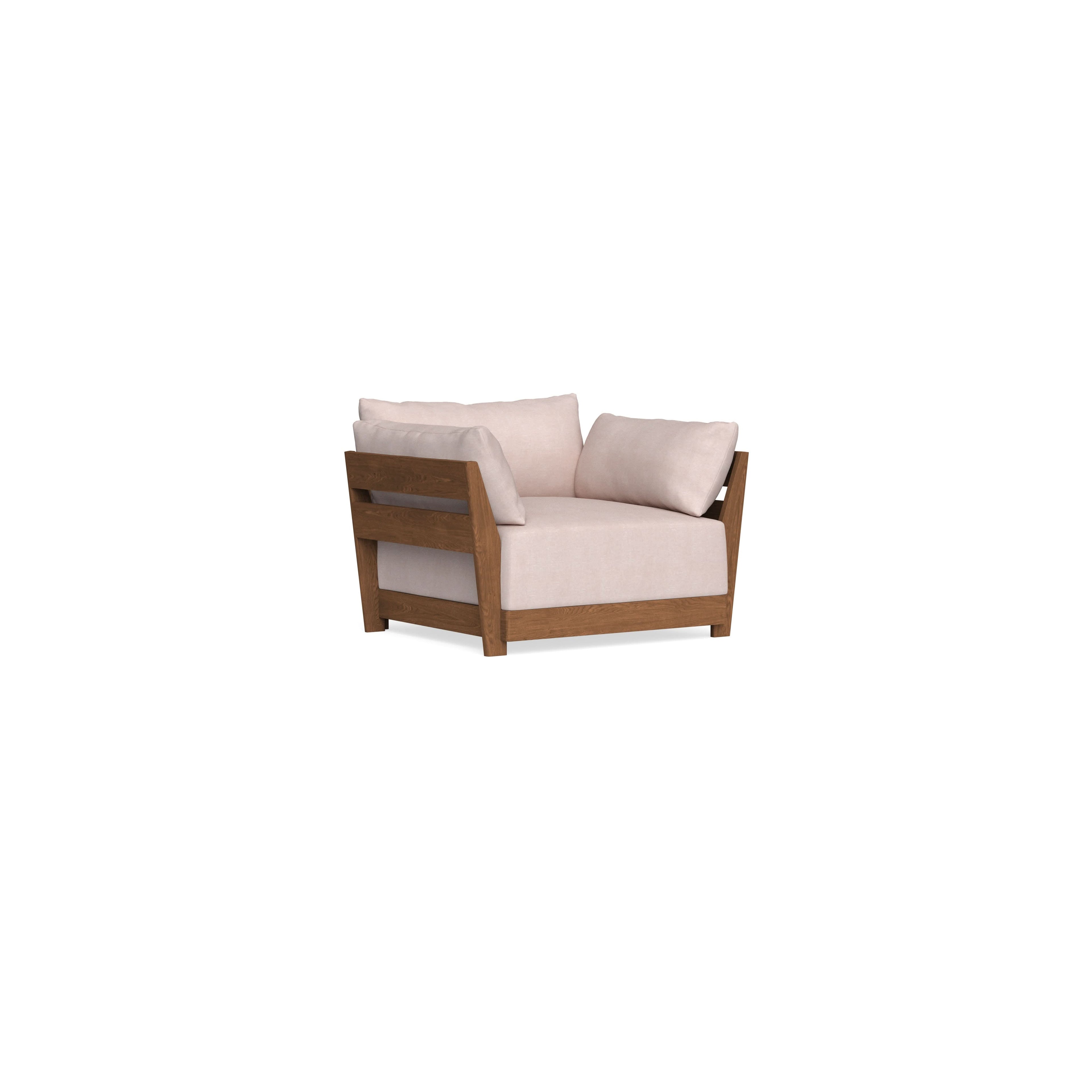 Modular Bondi Espresso Armchair in Blush | Memory Foam Blend