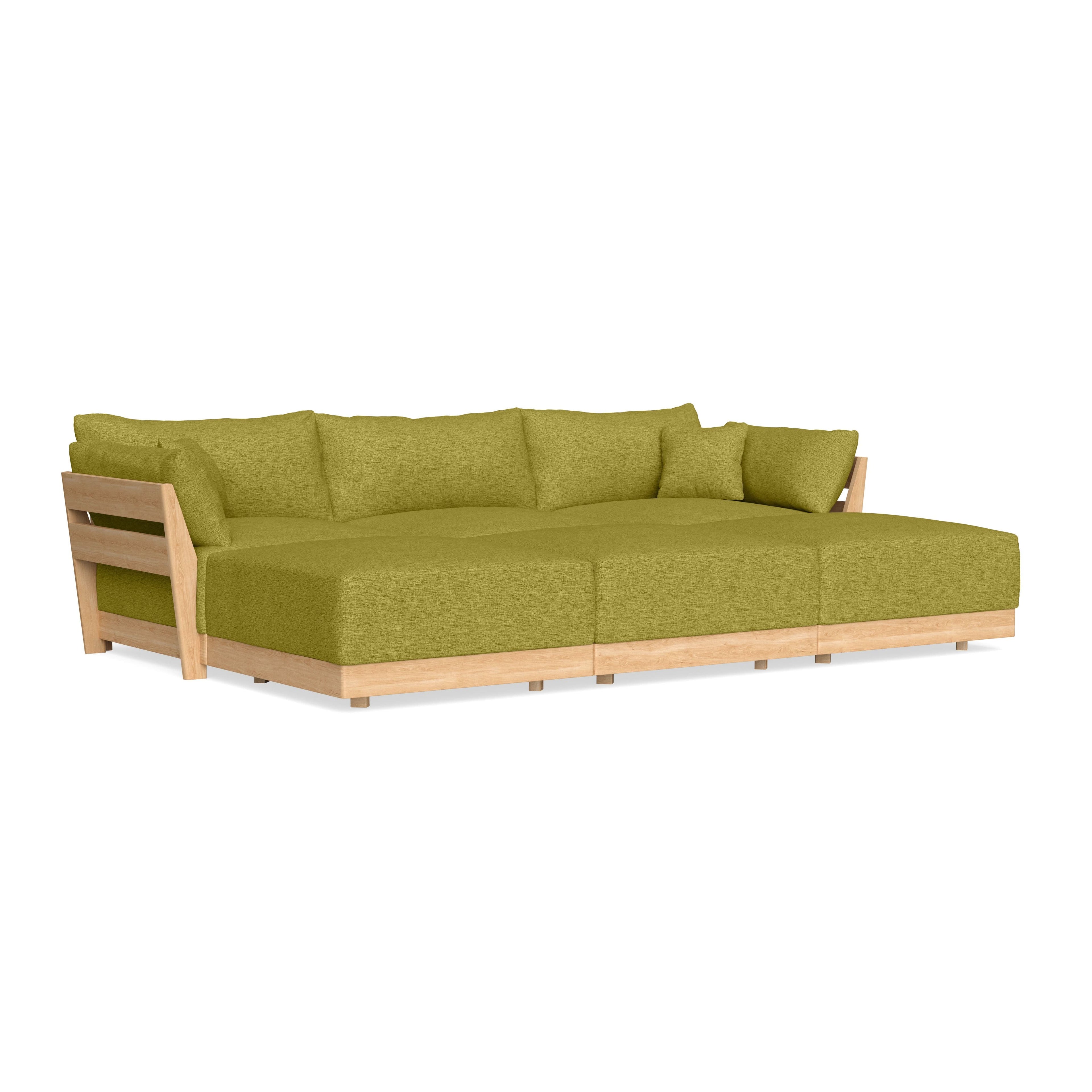 Slipcover Only - Modular Bondi 3-Seater Daybed Sofa Sectional in Avocado