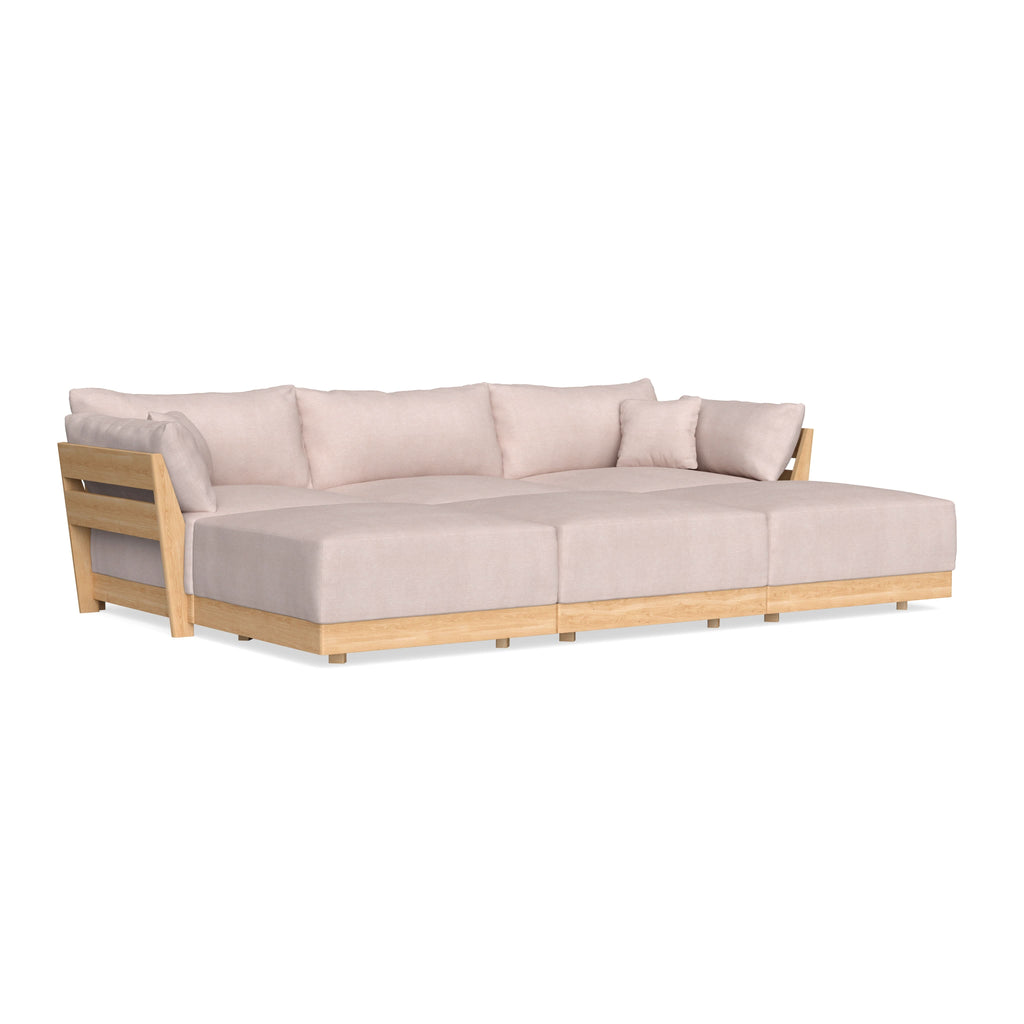 Slipcover Only - Modular Bondi 3-Seater Daybed Sofa Sectional in Blush