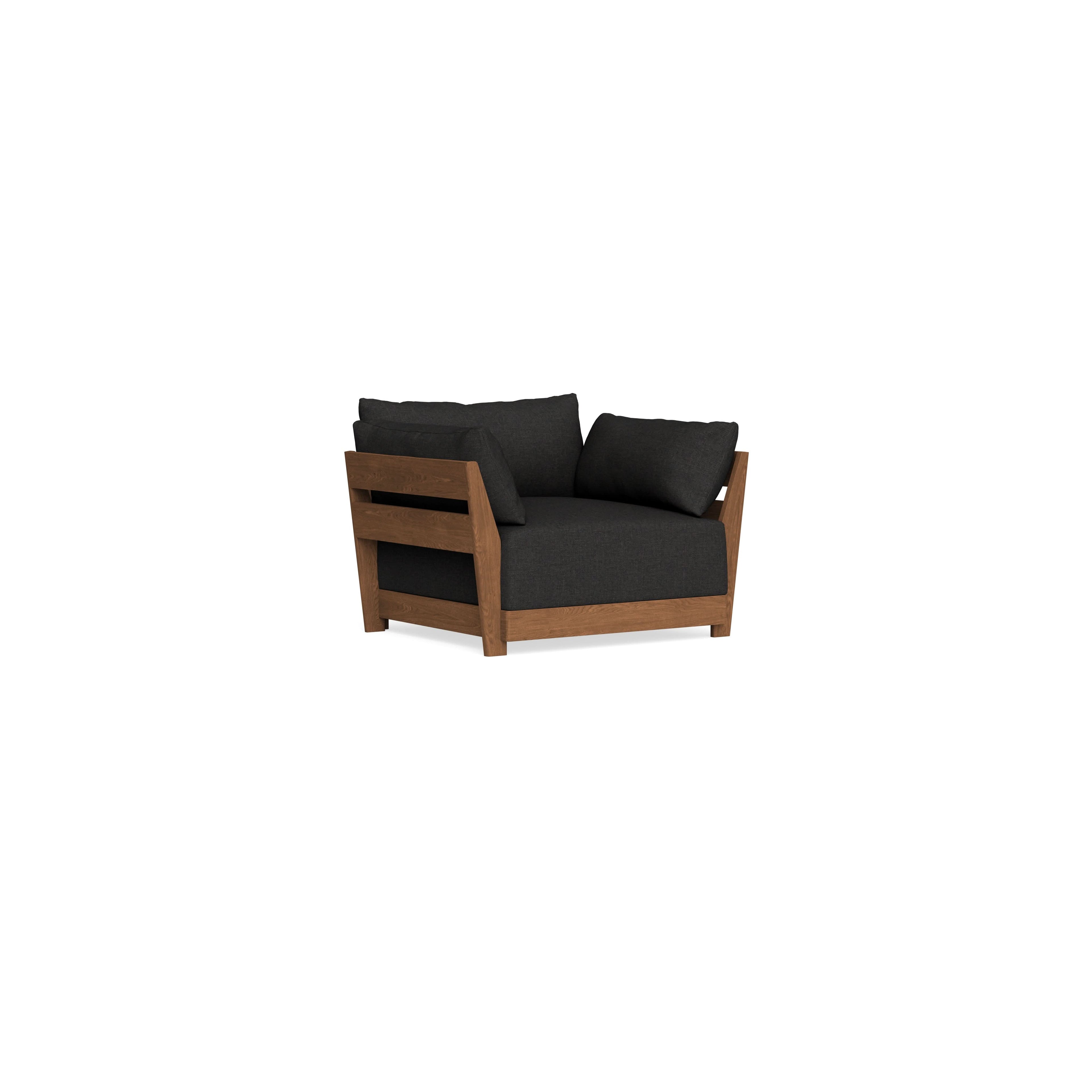 Modular Bondi Espresso Armchair in Peppercorn | Classic Blend