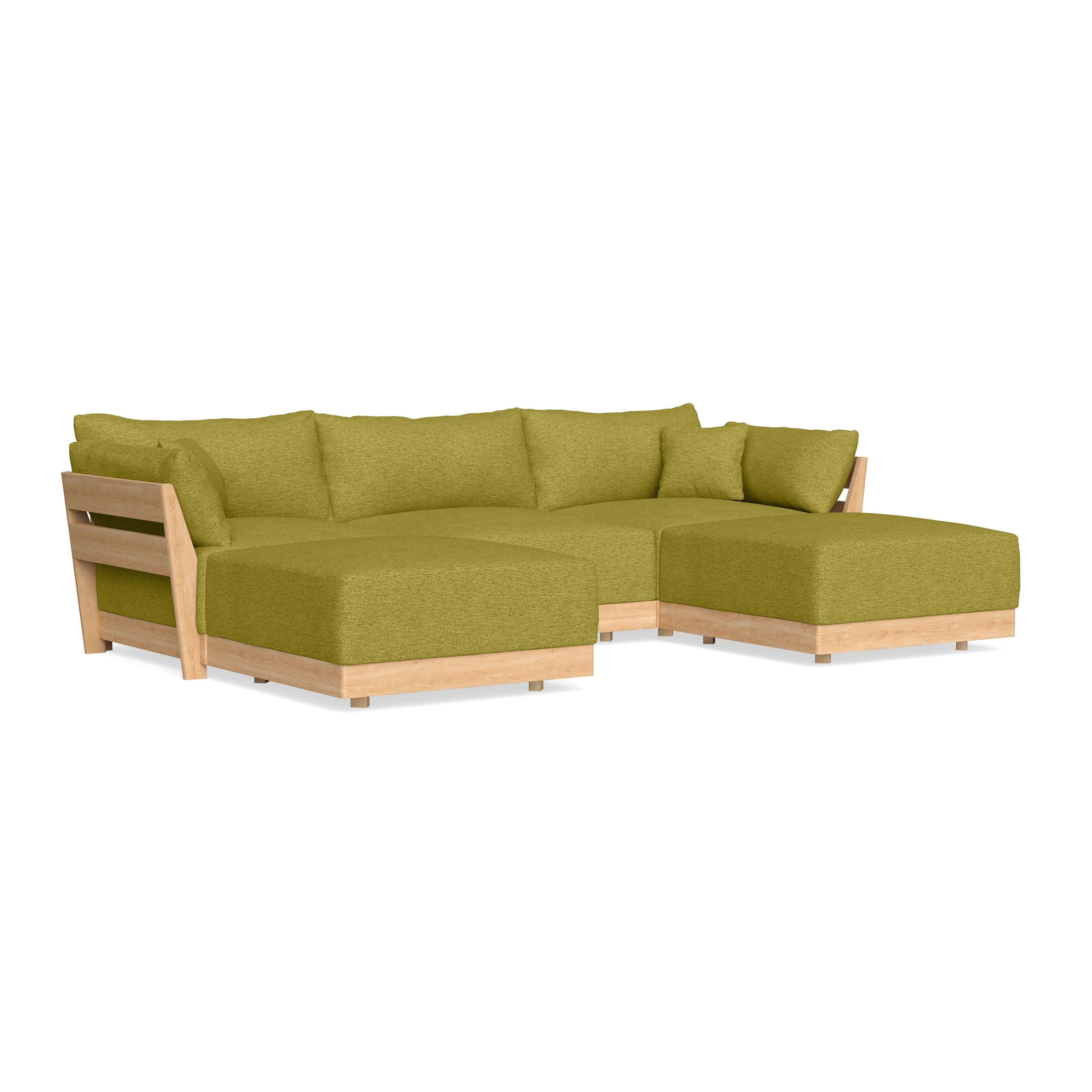 Slipcover Only - Modular Bondi 3-Seater U-Sectional in Avocado