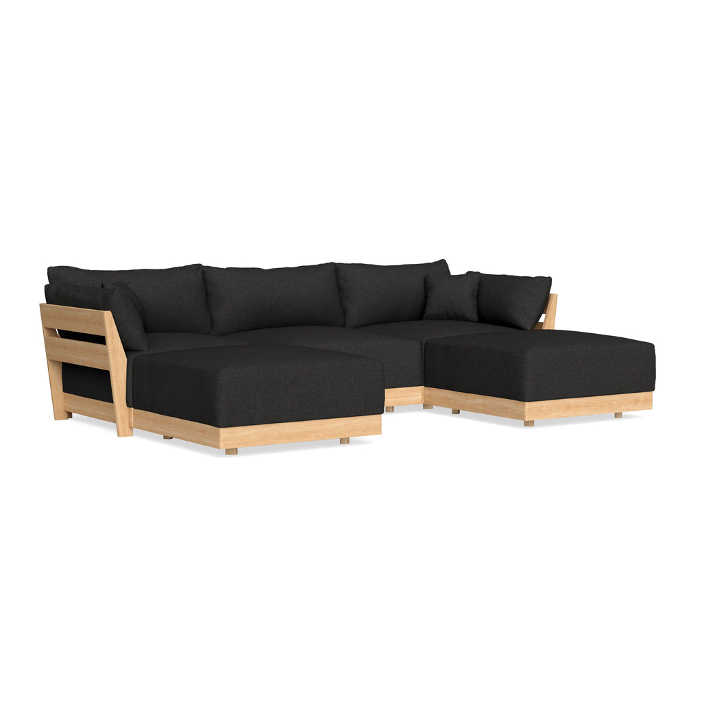 Slipcover Only - Modular Bondi 3-Seater U-Sectional in Peppercorn
