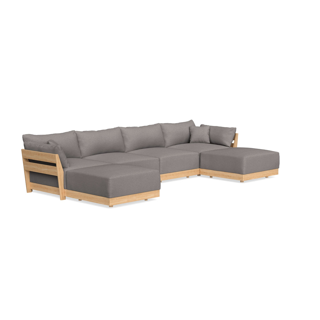 Slipcover Only - Modular Bondi 4-Seater U-Sectional in Cement