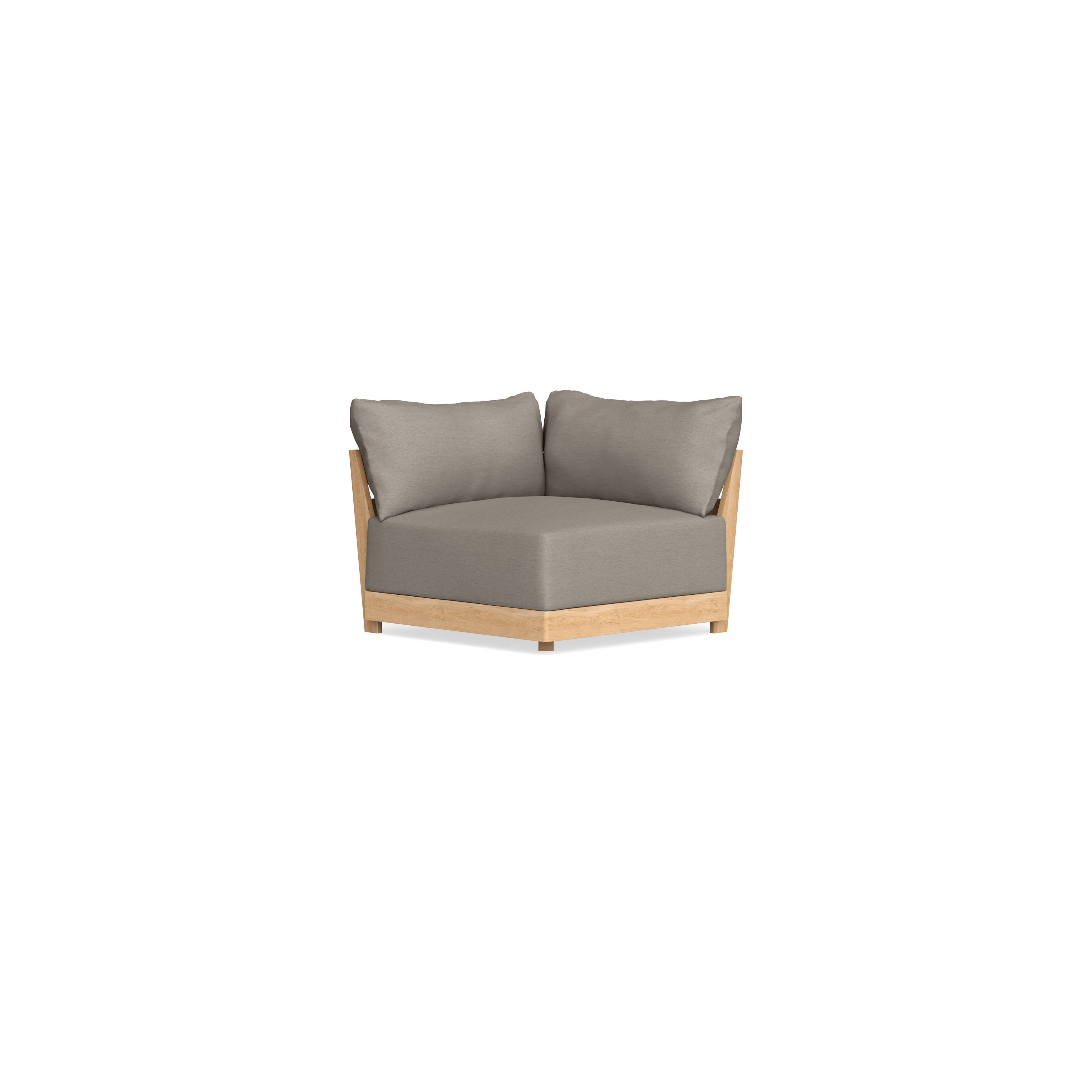 Modular Bondi Latte Corner Chair in Cinder Gray | Memory Foam Blend