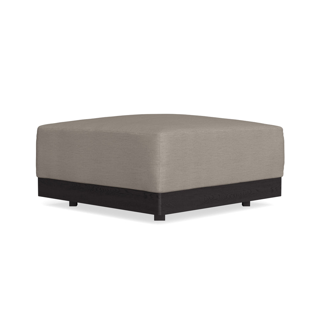 Modular Bondi Black Ottoman in Cinder Gray | Classic Blend