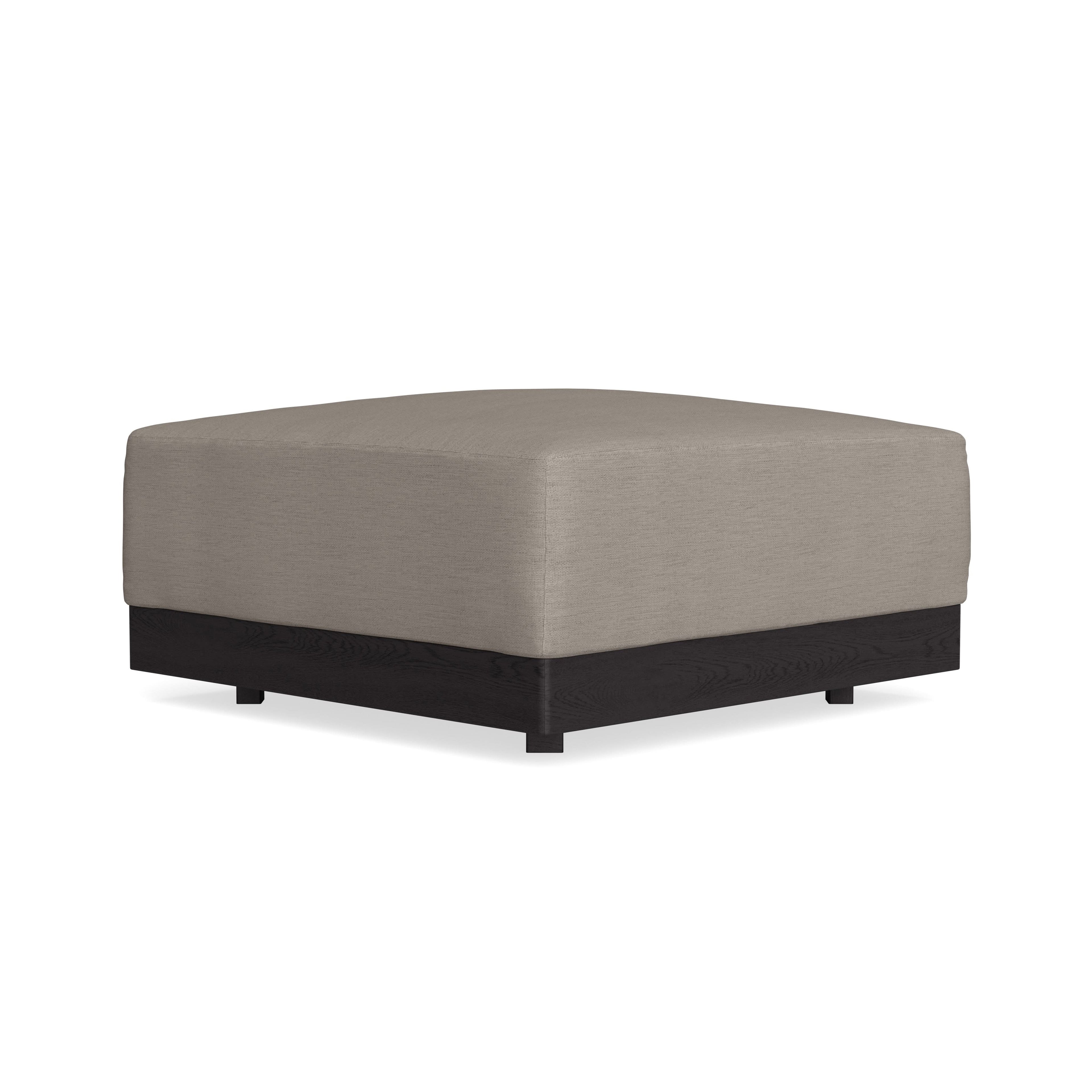 Modular Bondi Black Ottoman in Cinder Gray | Classic Blend
