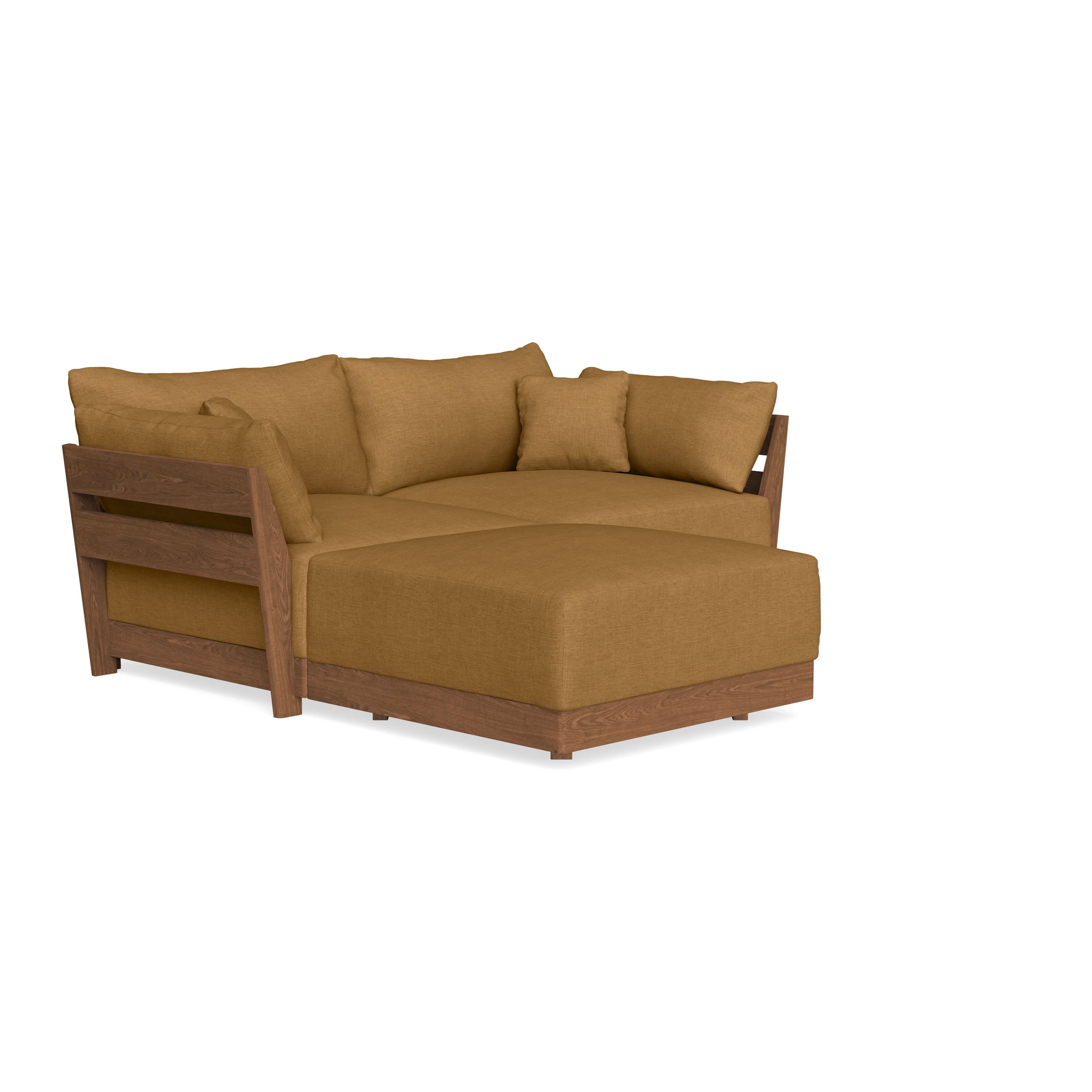 Modular Bondi Espresso 2-Seater Sectional in Dijon | Memory Foam Blend