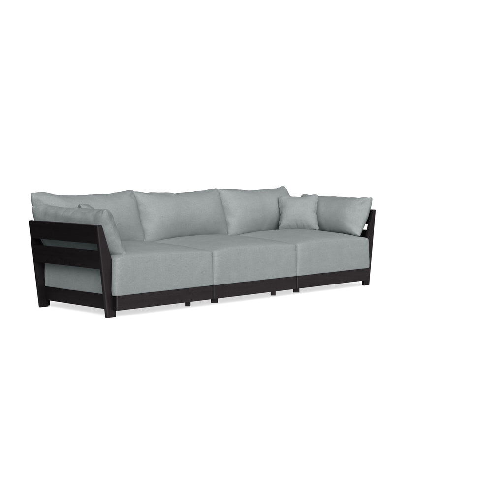Modular Bondi Black 3-Seater Sofa in Light Steel | Classic Blend