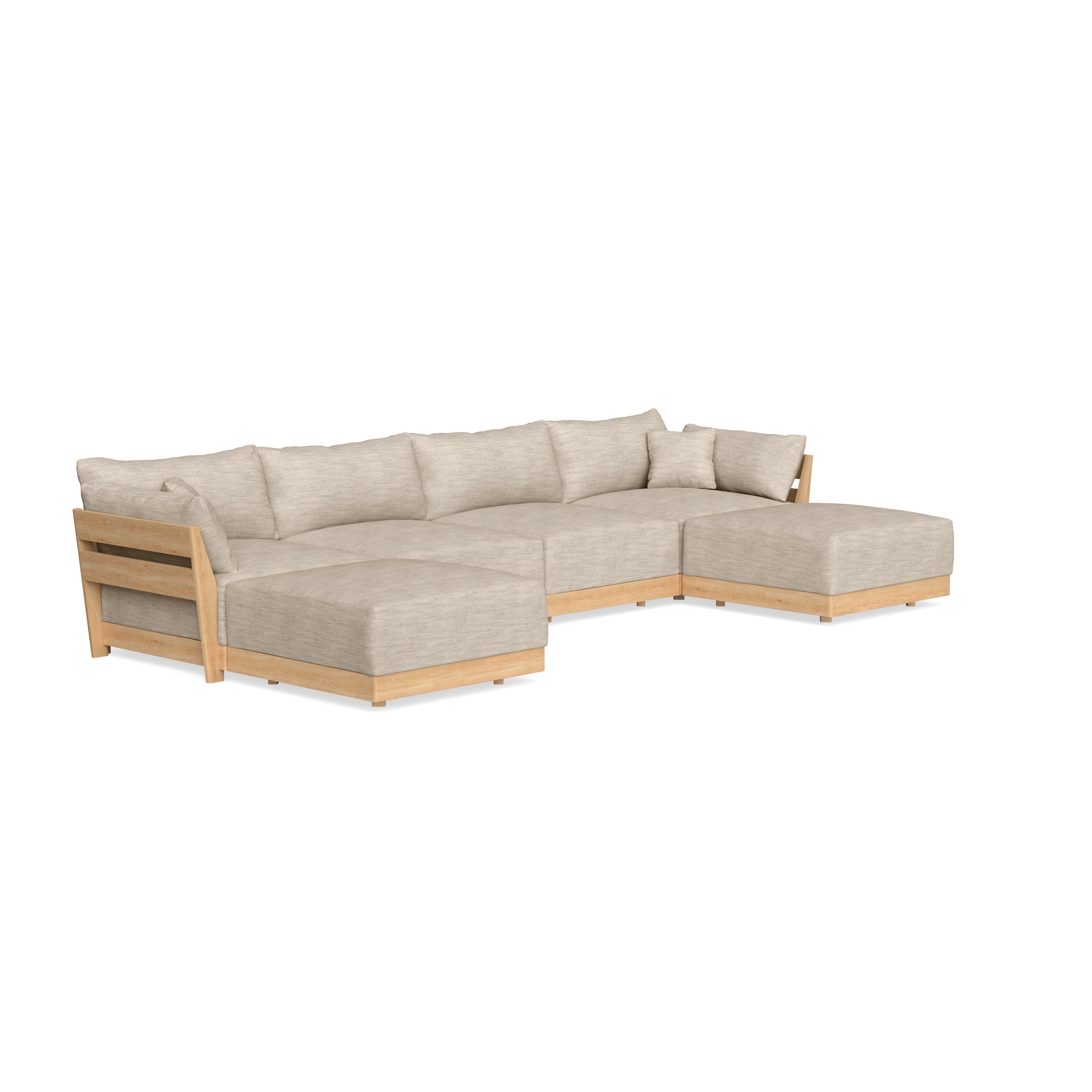Slipcover Only - Modular Bondi 4-Seater U-Sectional in Wheat