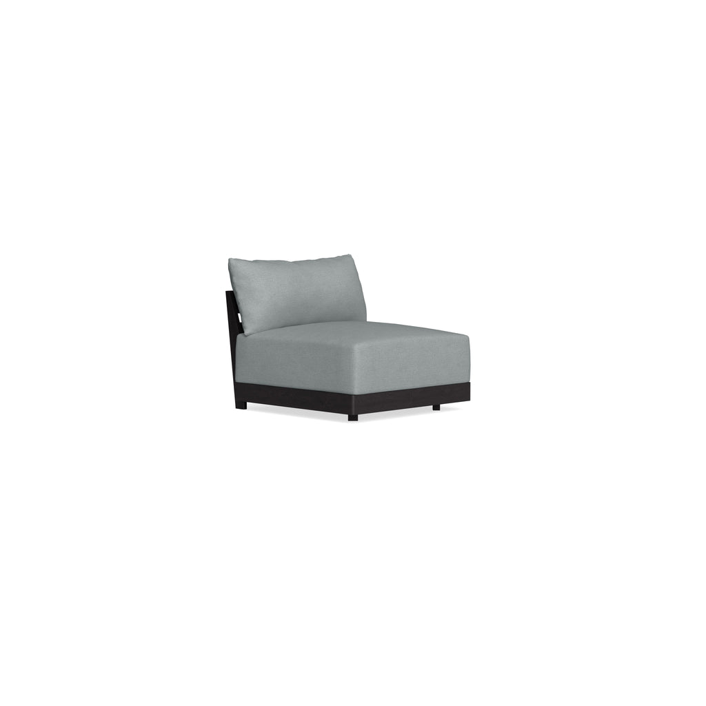 Modular Bondi Black Armless Chair in Light Steel | Classic Blend