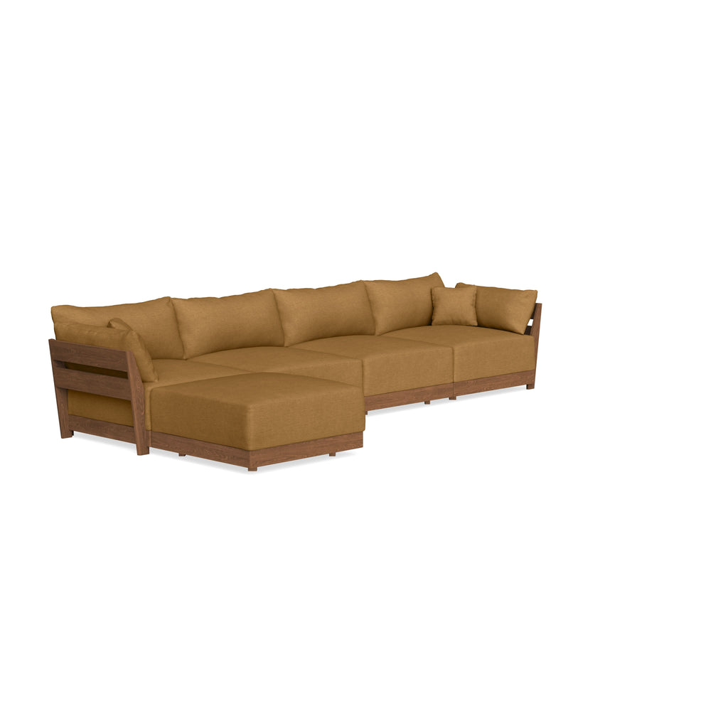 Modular Bondi Espresso 4-Seater Sectional in Dijon | Classic Blend