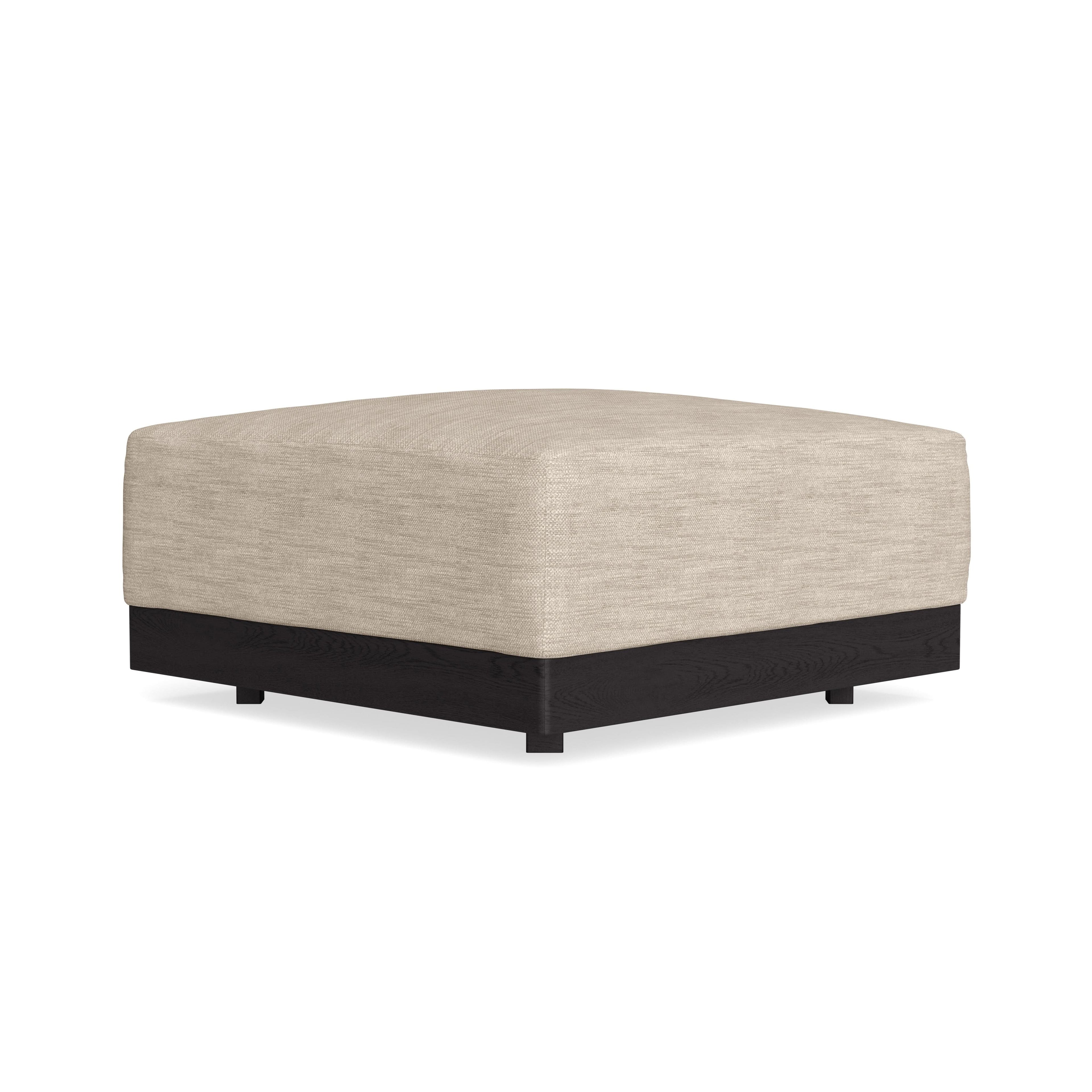 Modular Bondi Black Ottoman in Wheat | Classic Blend
