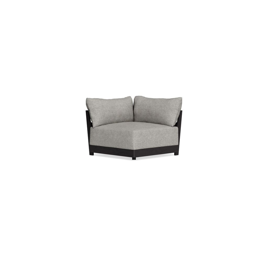 Modular Bondi Black Corner Chair in Fog | Classic Blend