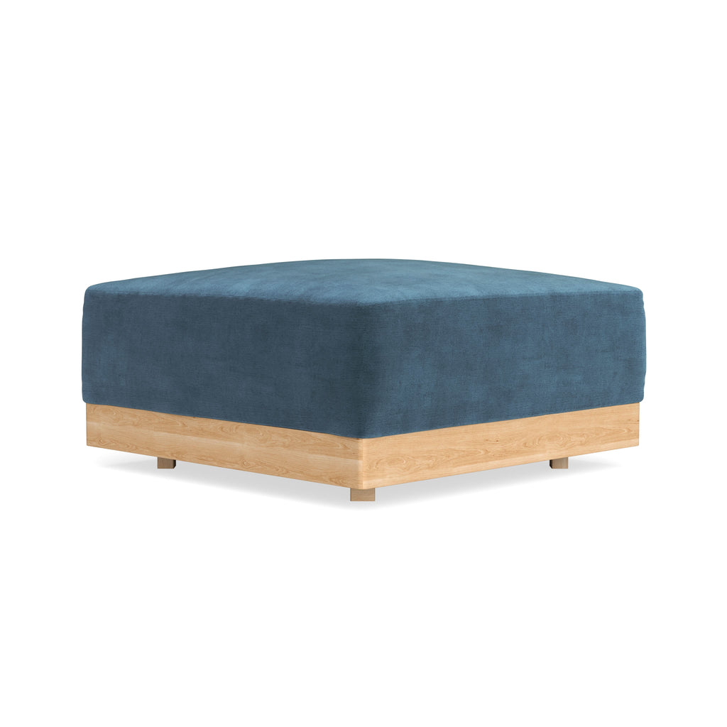 Modular Bondi Latte Ottoman in Oxford Blue | Memory Foam Blend