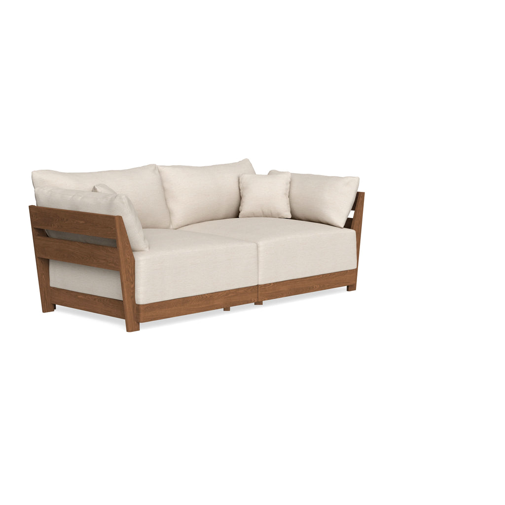 Modular Bondi Espresso 2-Seater Sofa in Seashell | Memory Foam Blend