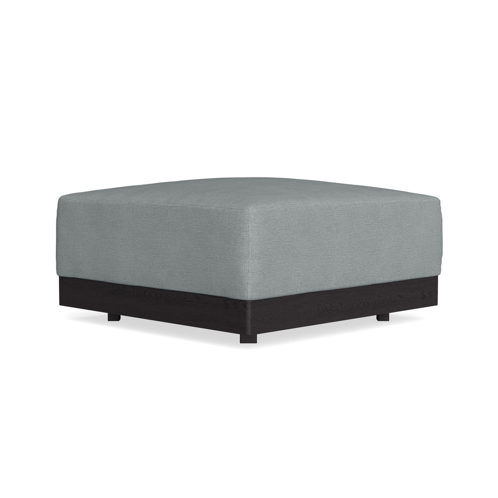 Modular Bondi Black Ottoman in Light Steel | Classic Blend