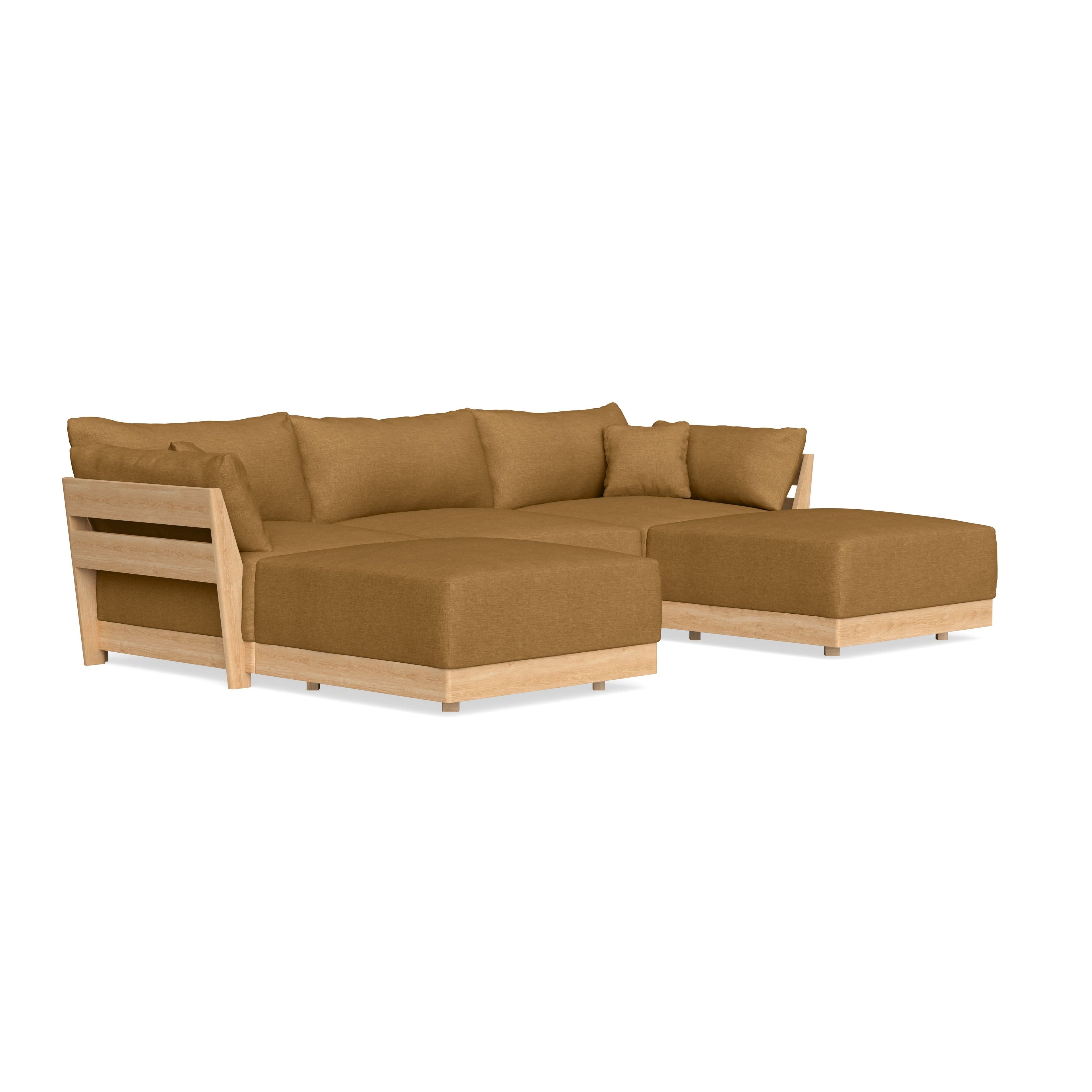 Modular Bondi Latte 3-Seater U-Sectional in Dijon | Classic Blend