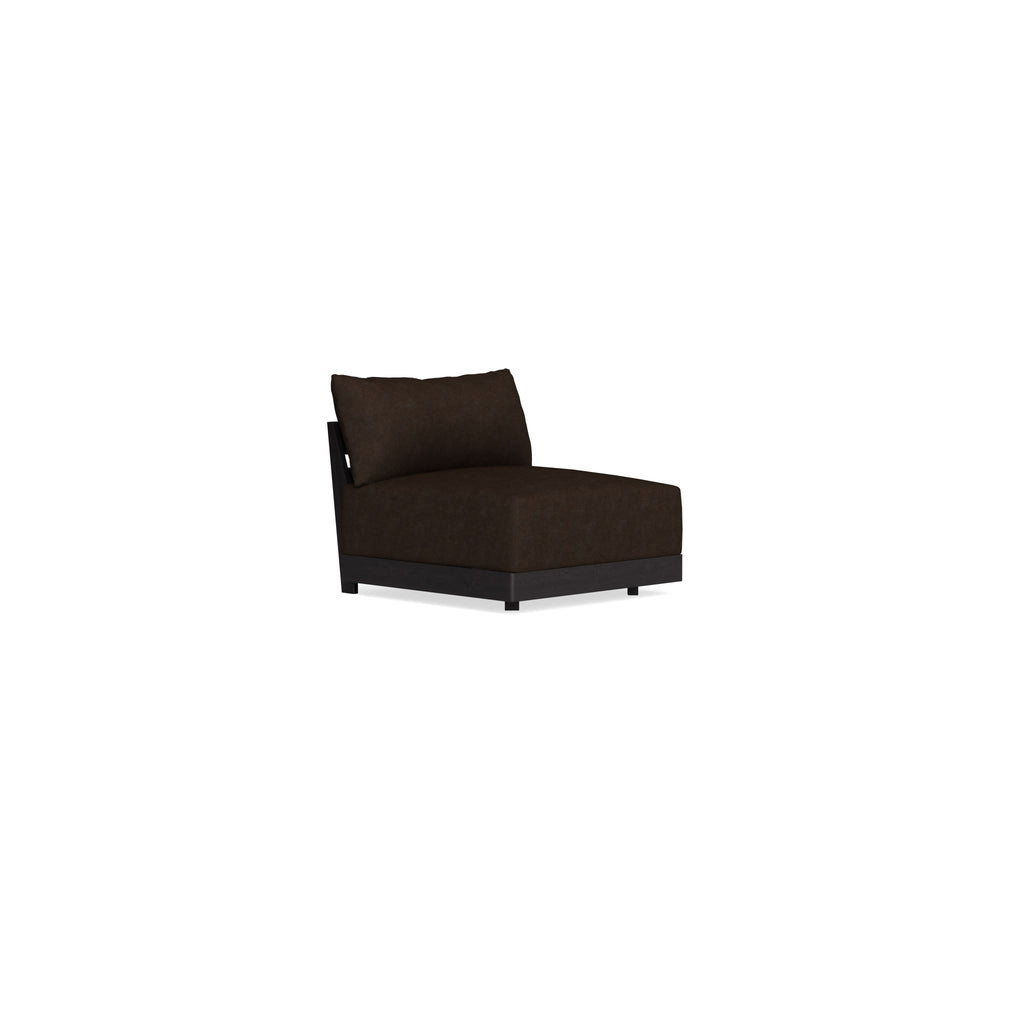 Modular Bondi Black Armless Chair in Espresso | Memory Foam Blend
