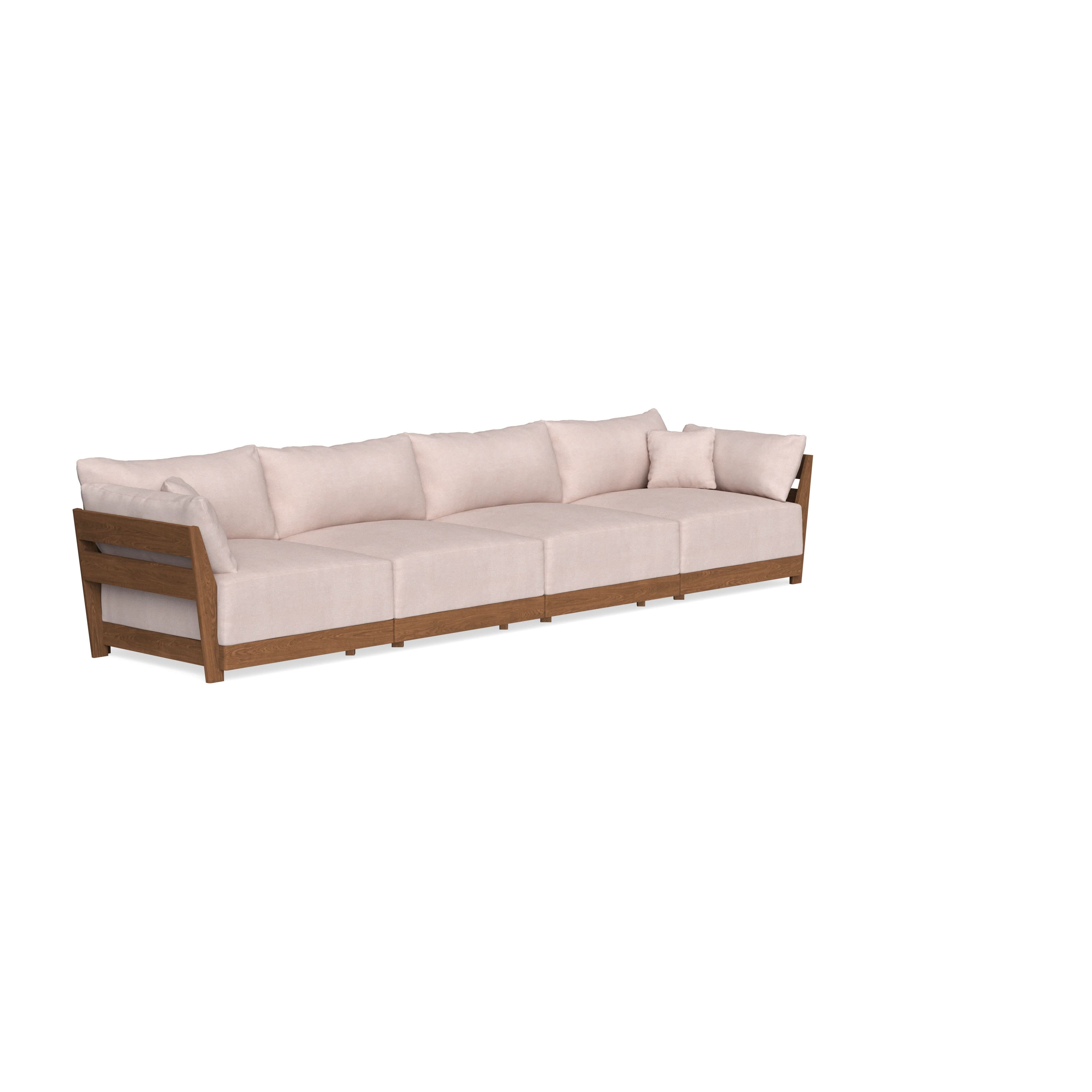 Modular Bondi Espresso 4-Seater Sofa in Blush | Classic Blend