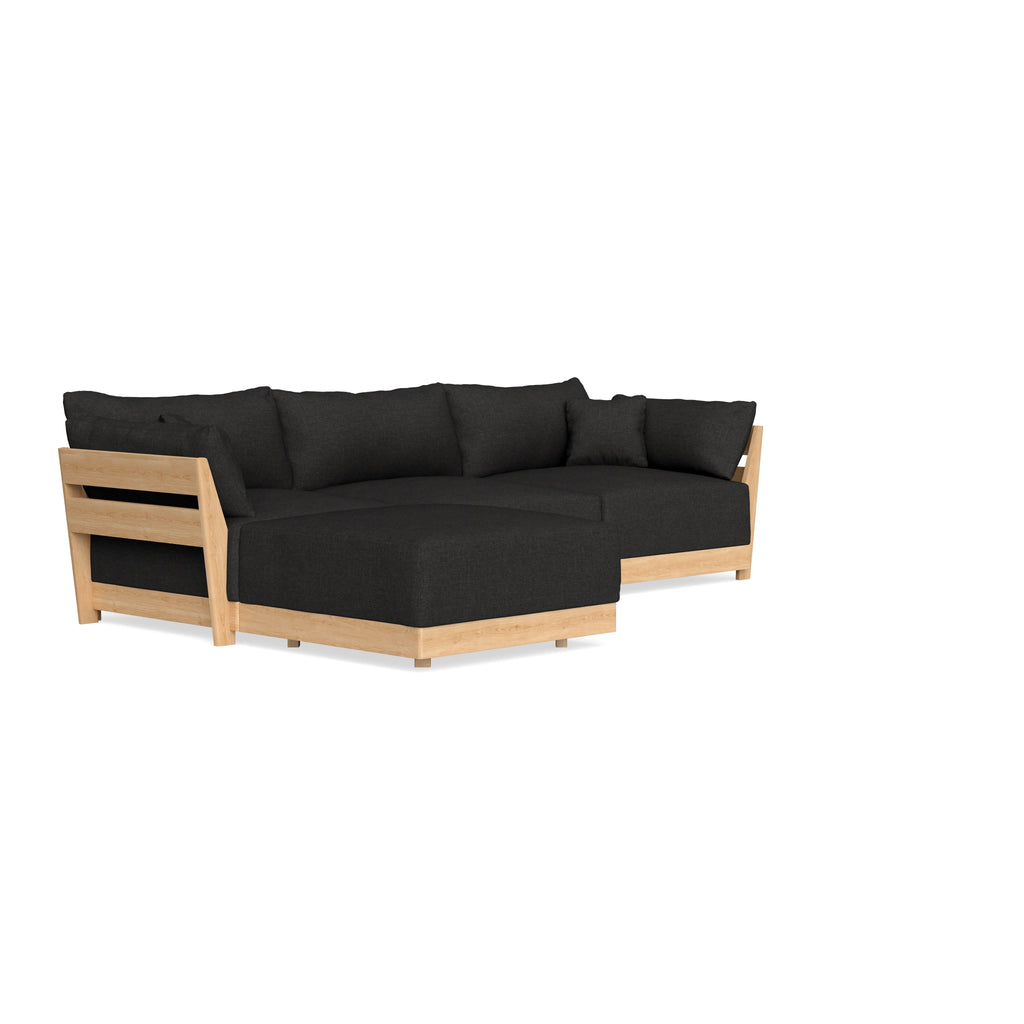 Modular Bondi Latte 3-Seater Sectional in Peppercorn | Classic Blend