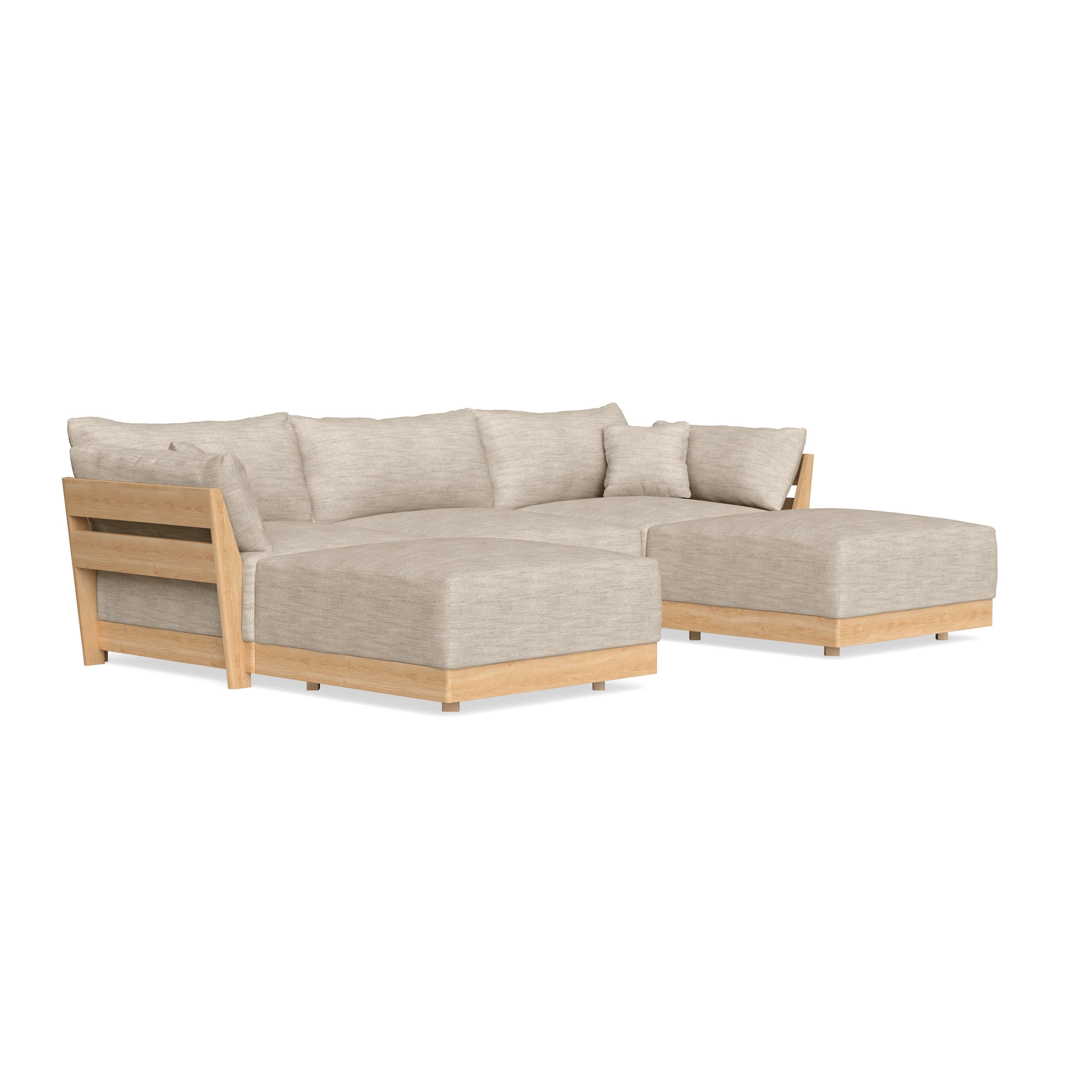 Slipcover Only - Modular Bondi 3-Seater U-Sectional in Wheat