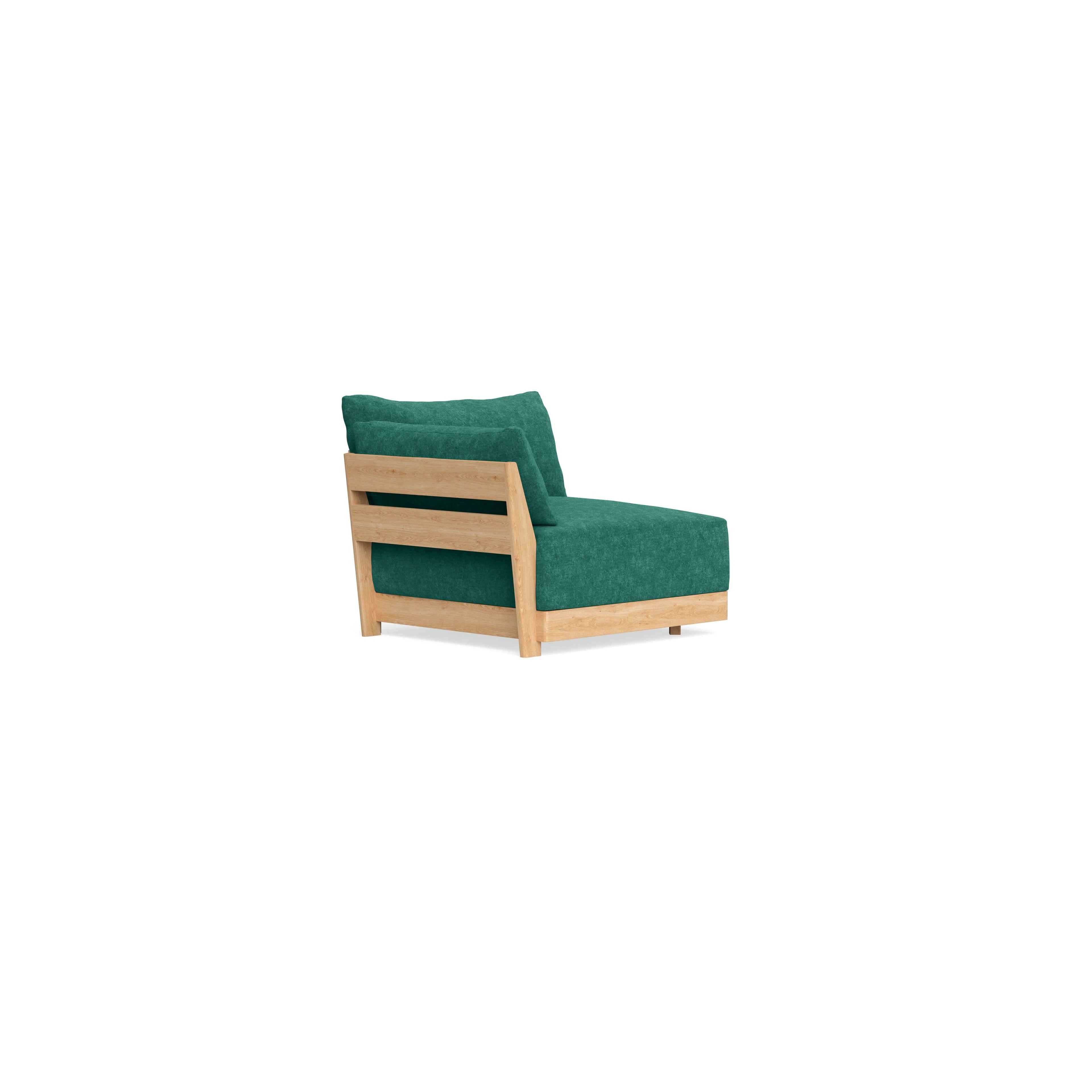 Modular Bondi Latte End Chair in Jade Green | Classic Blend