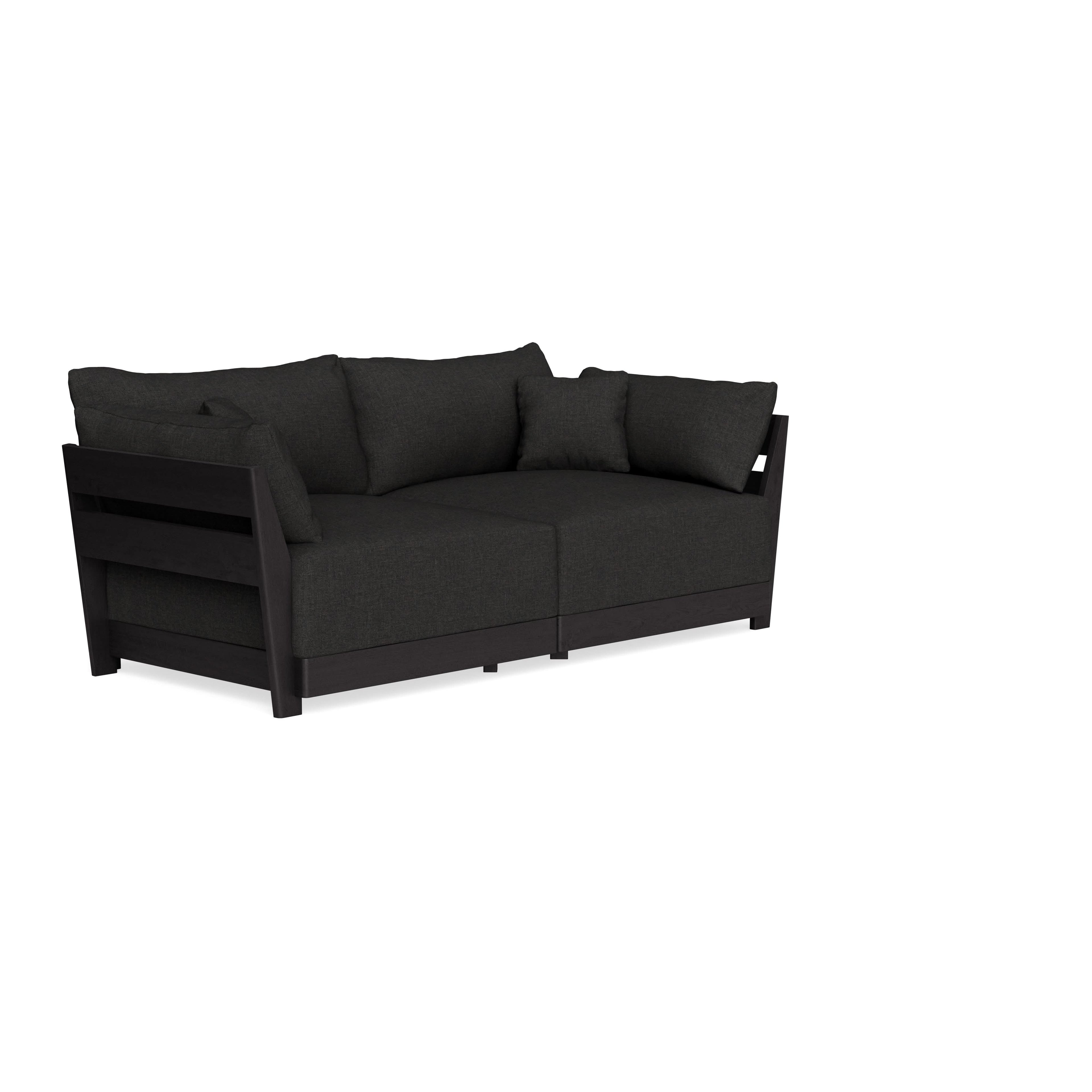 Modular Bondi Black 2-Seater Sofa in Peppercorn | Classic Blend