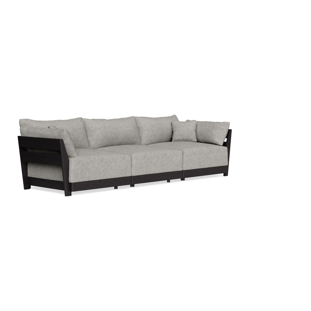 Modular Bondi Black 3-Seater Sofa in Fog | Memory Foam Blend