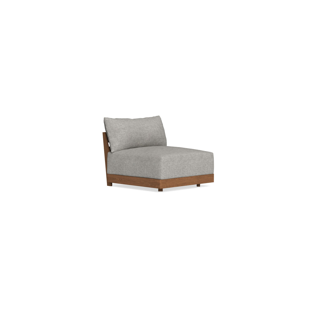 Modular Bondi Espresso Armless Chair in Fog | Classic Blend