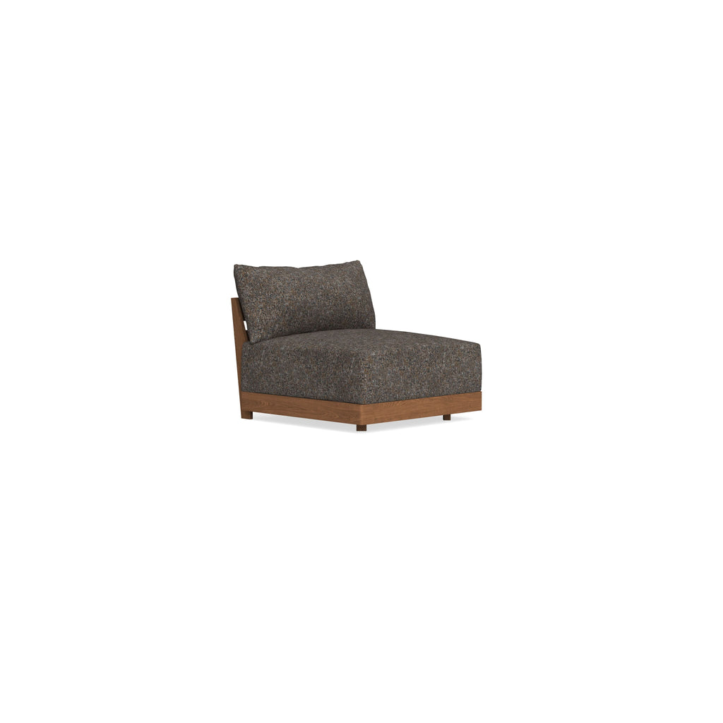 Modular Bondi Espresso Armless Chair in Eclipse | Memory Foam Blend