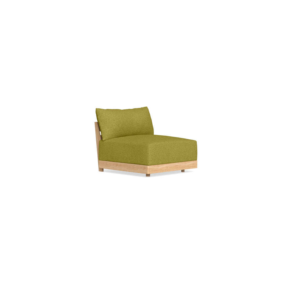 Modular Bondi Latte Armless Chair in Avocado | Classic Blend